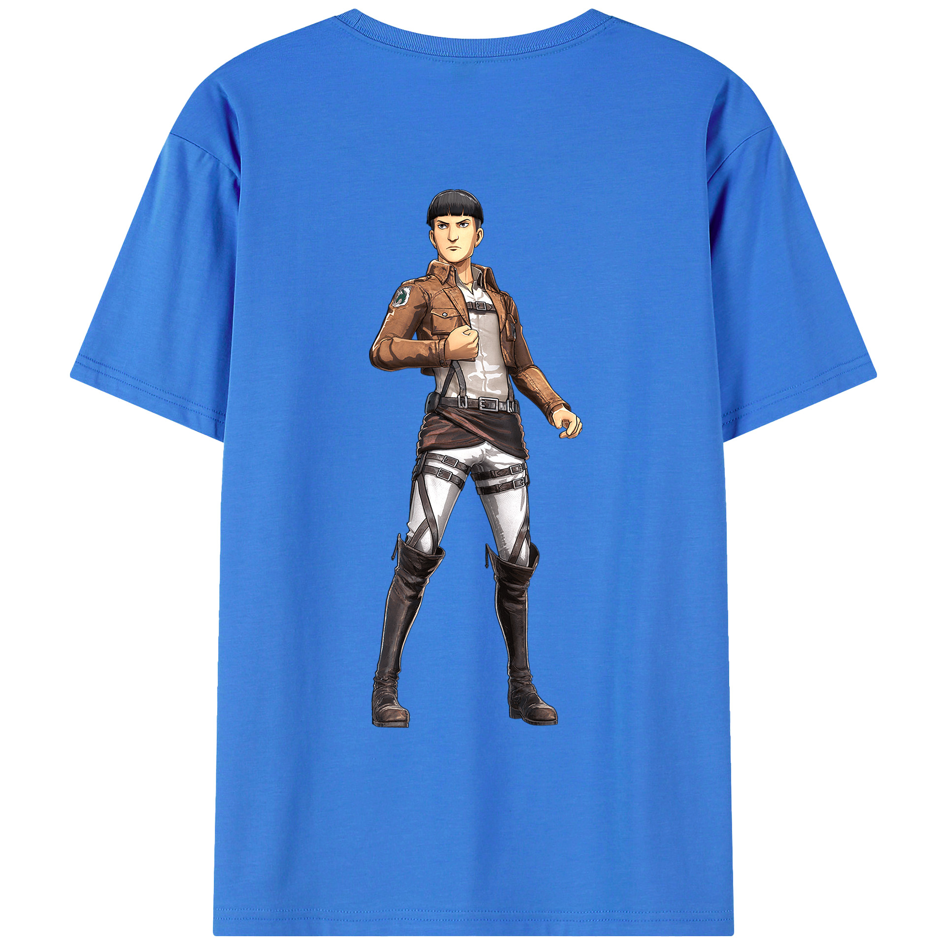 （画像用） 進撃の巨人 Attack on Titan 綿100％ メンズ半袖Tシャツ（バックプリント） 通気性