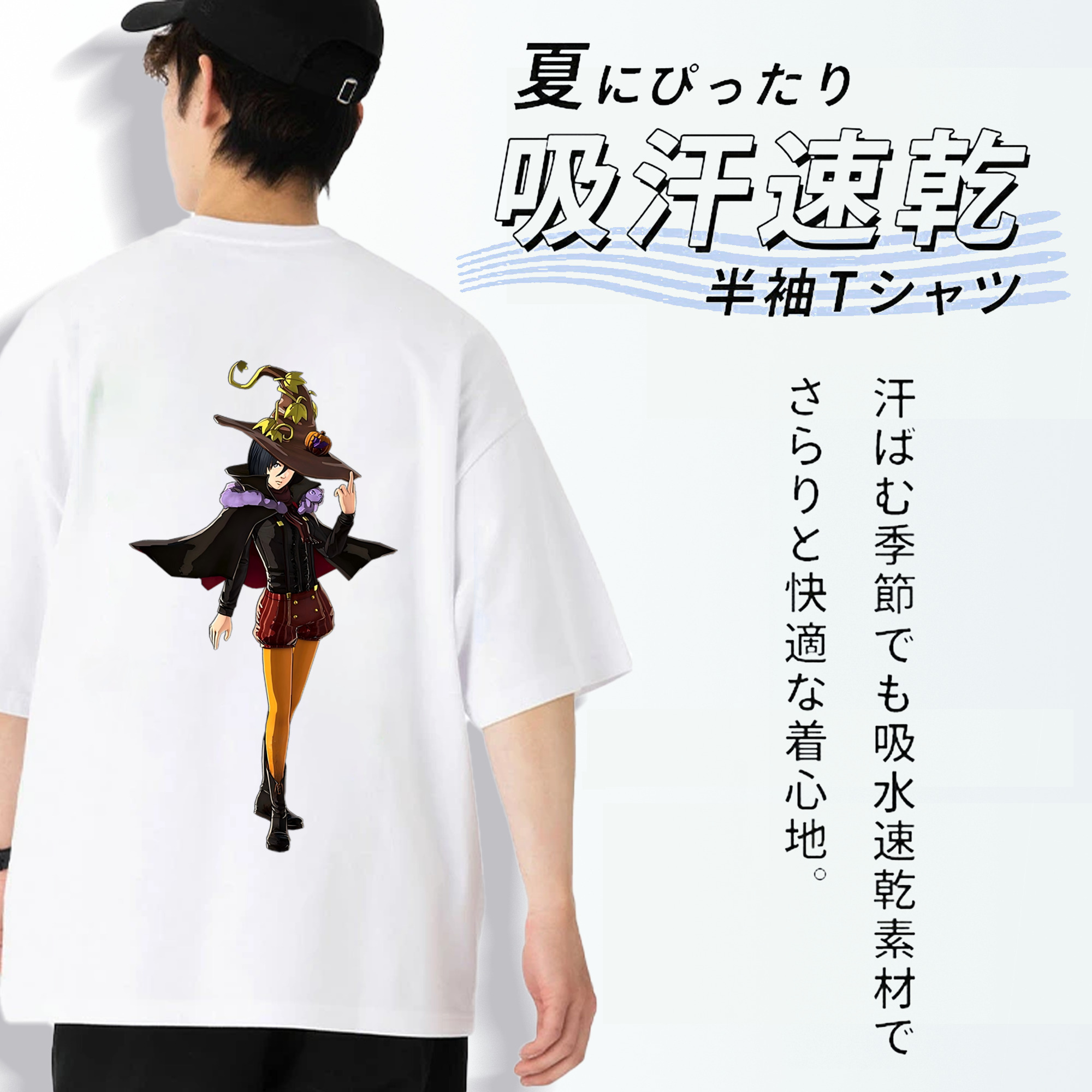 進撃の巨人 ミカサ·アッカーマン Attack on Titan Mikasa Ackerman 綿100％ メンズ半袖Tシャツ（バックプリント） 通気性