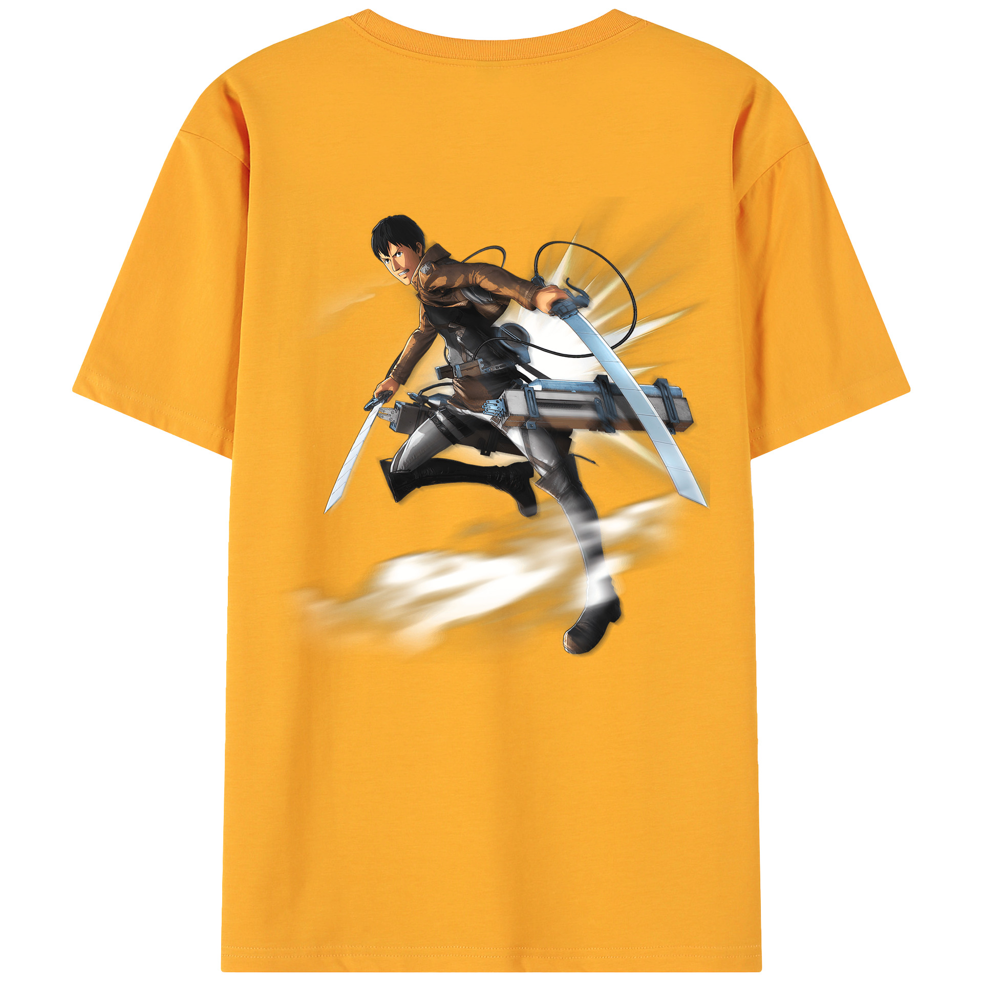 （画像用） 進撃の巨人 ベルトルト・フーバー Attack on Titan Bertholdt Hoover 綿100％ メンズ半袖Tシャツ（バックプリント） 通気性