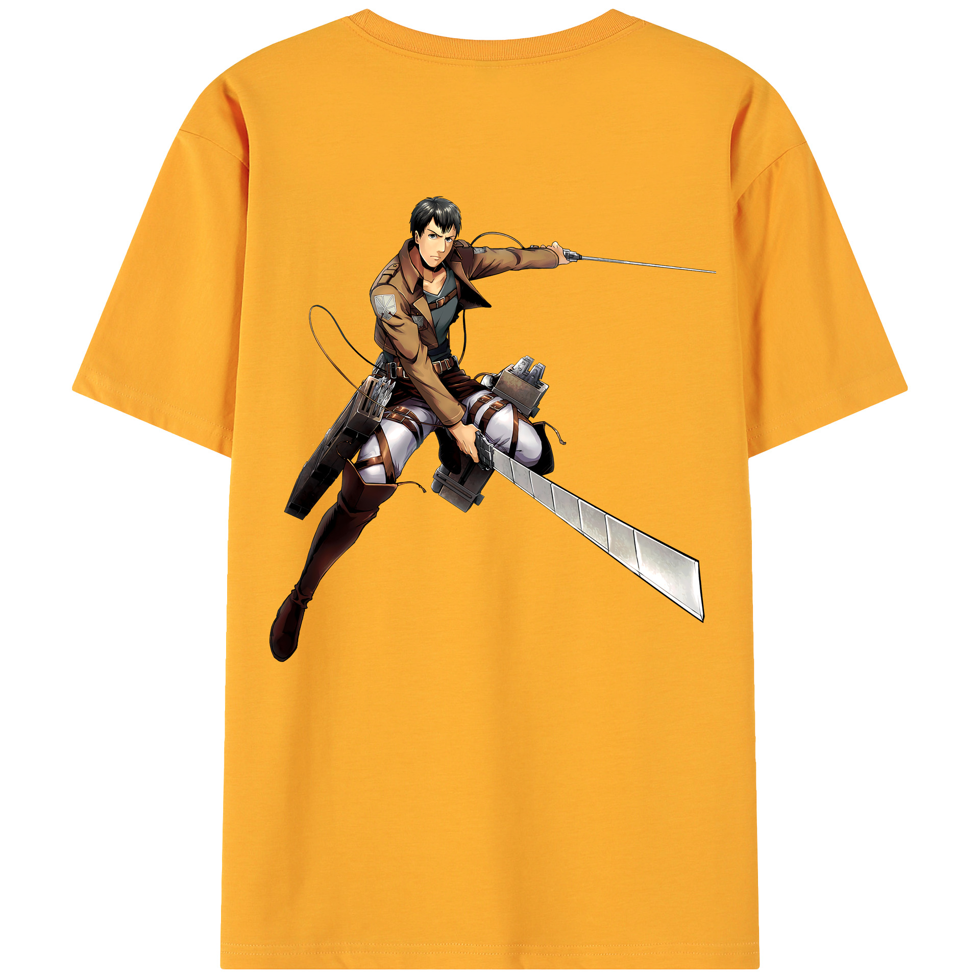 （画像用） 進撃の巨人 ベルトルト・フーバー Attack on Titan Bertholdt Hoover 綿100％ メンズ半袖Tシャツ（バックプリント） 通気性