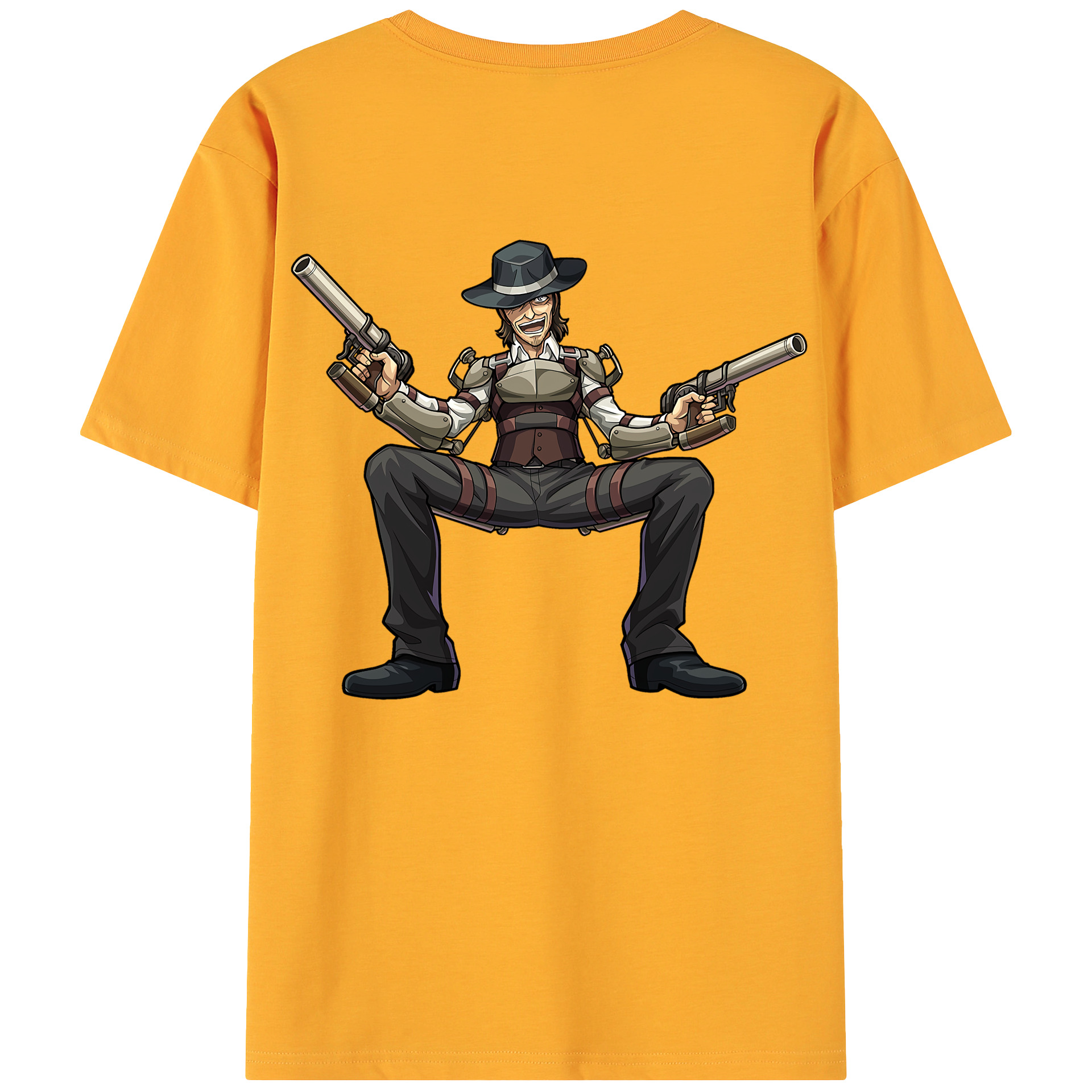 （画像用） 進撃の巨人 ケニー·アッカーマン Attack on Titan Kenny Ackerman 綿100％ メンズ半袖Tシャツ（バックプリント） 通気性