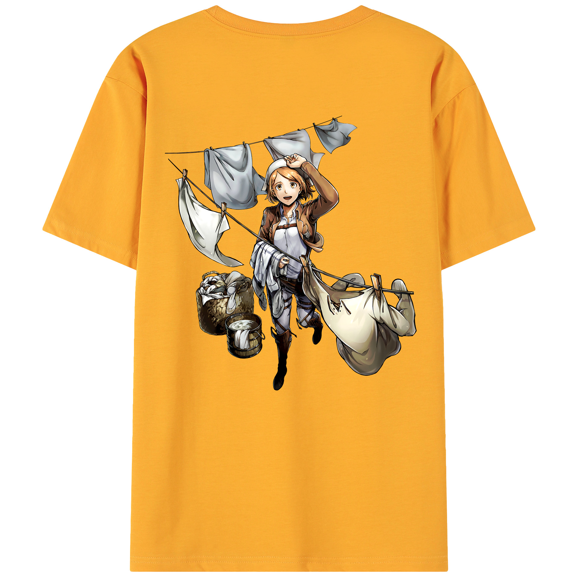（画像用） 進撃の巨人 ペトラ·ラル Attack on Titan Petra Rall 綿100％ メンズ半袖Tシャツ（バックプリント） 通気性