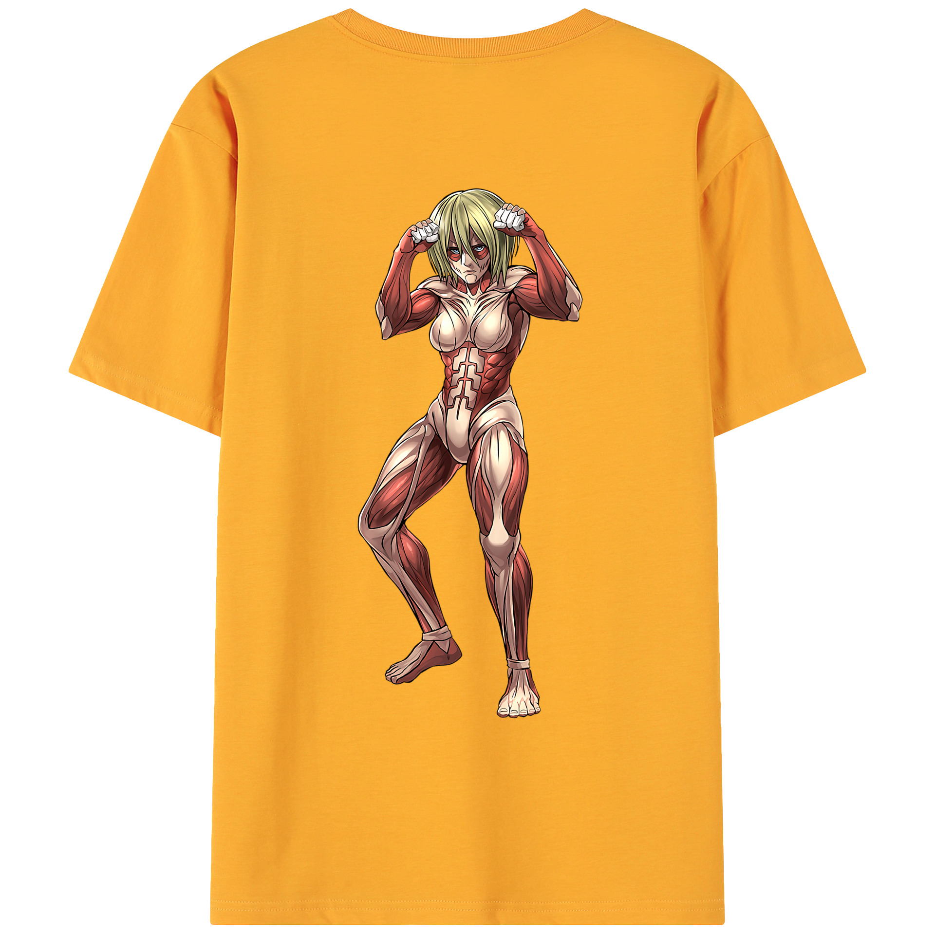 （画像用） 進撃の巨人 Attack on Titan 綿100％ メンズ半袖Tシャツ（バックプリント） 通気性