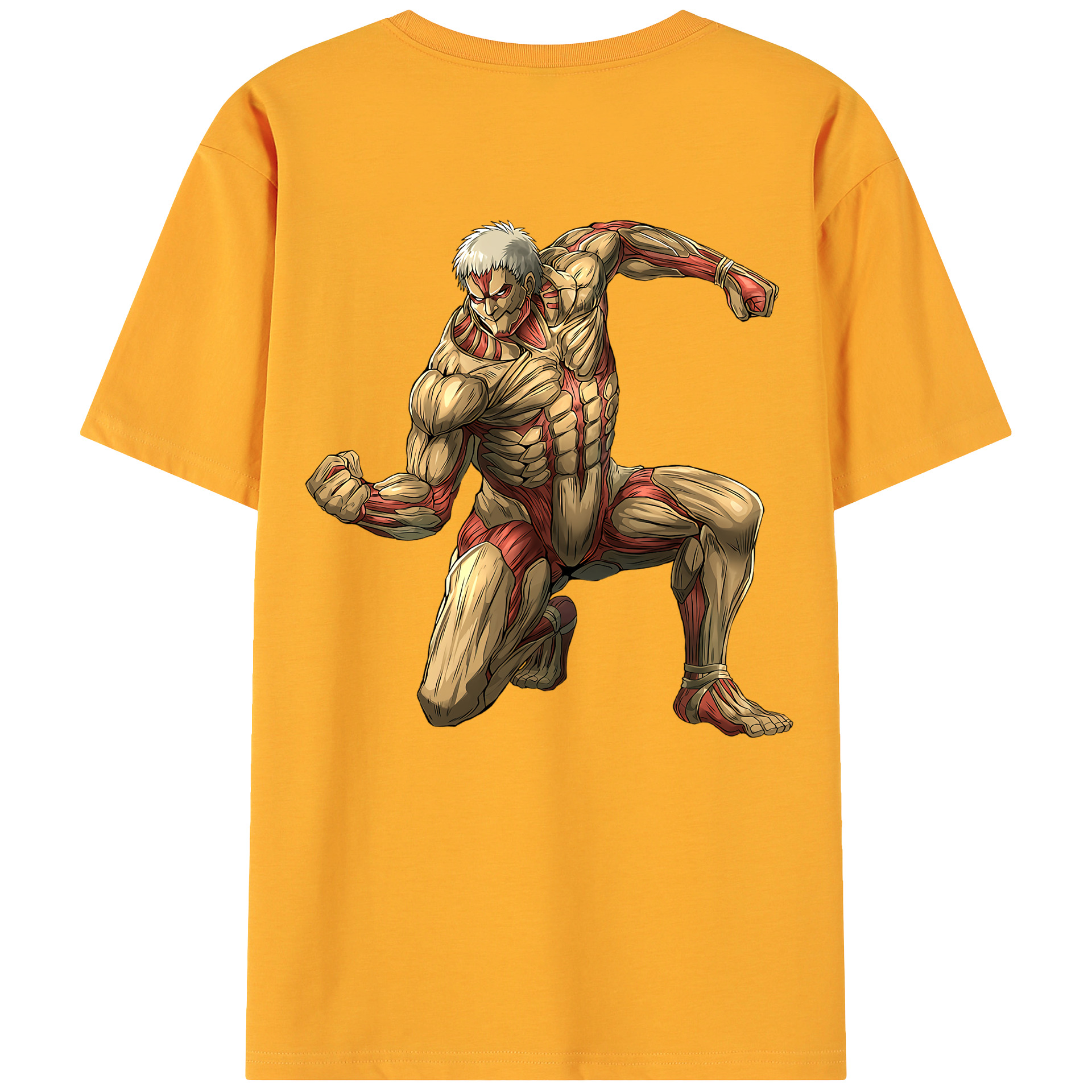 （画像用） 進撃の巨人 Attack on Titan 綿100％ メンズ半袖Tシャツ（バックプリント） 通気性