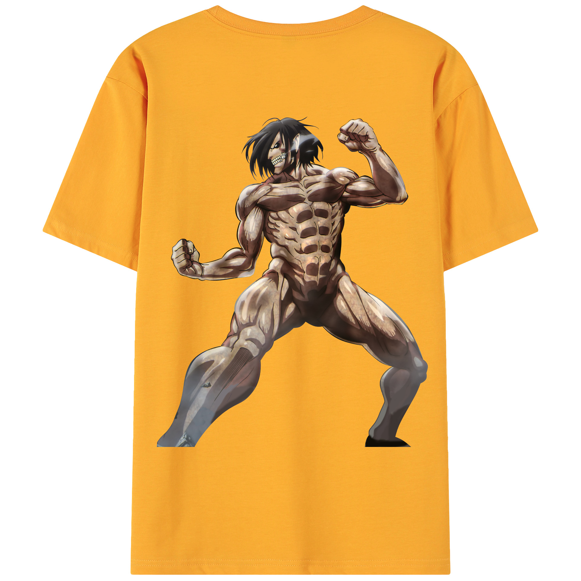 （画像用） 進撃の巨人 Attack on Titan 綿100％ メンズ半袖Tシャツ（バックプリント） 通気性