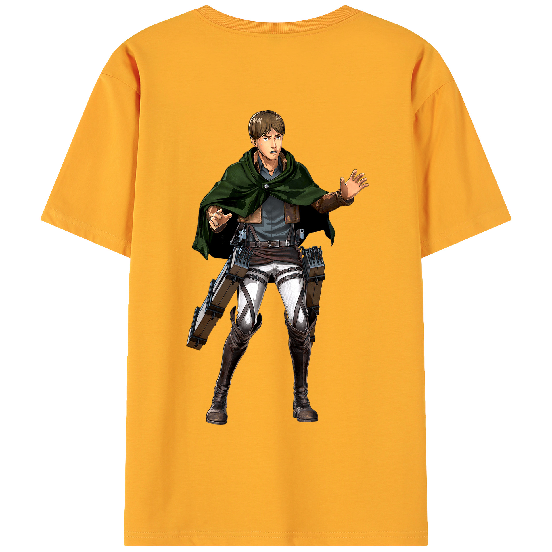 （画像用） 進撃の巨人 Attack on Titan 綿100％ メンズ半袖Tシャツ（バックプリント） 通気性