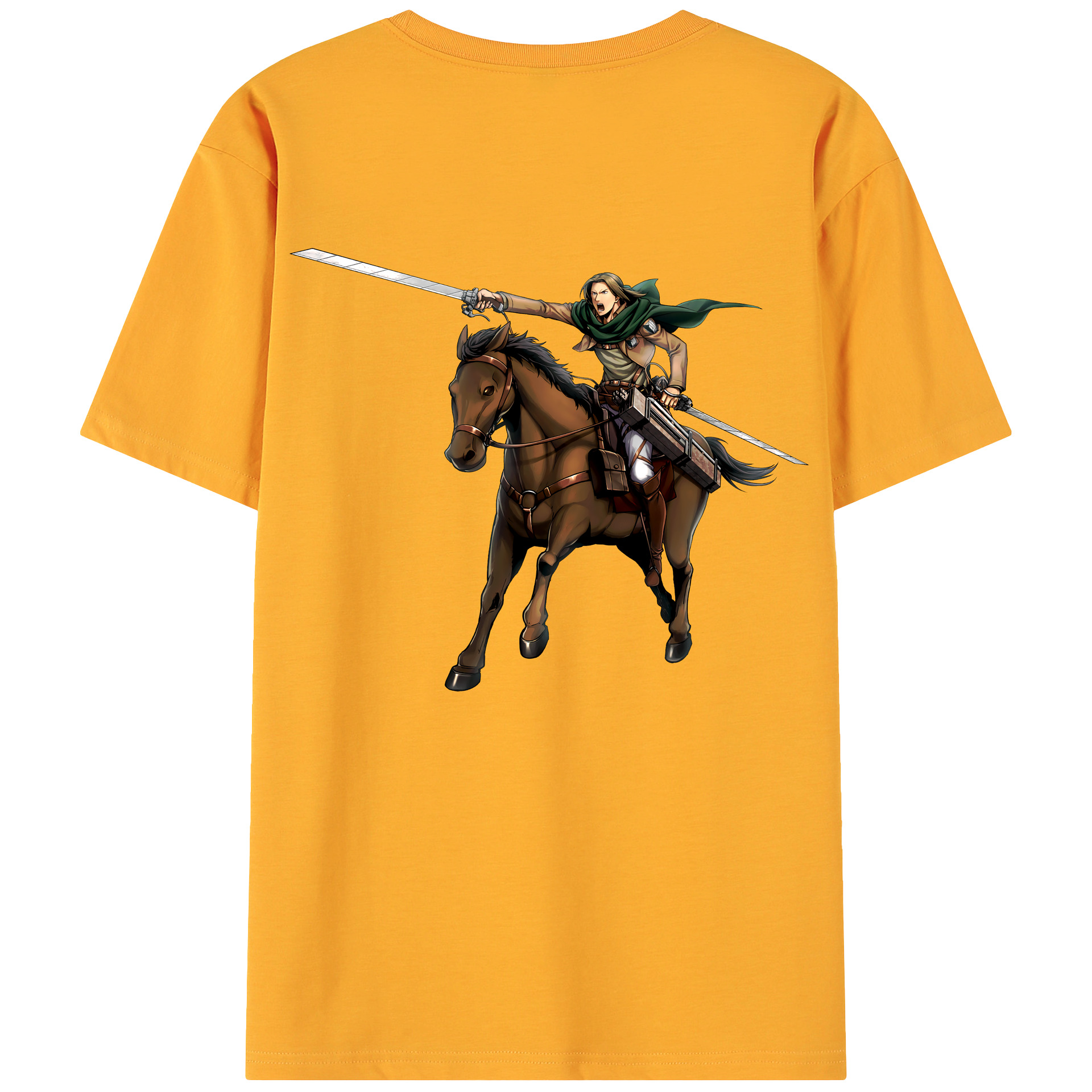 （画像用） 進撃の巨人 Attack on Titan 綿100％ メンズ半袖Tシャツ（バックプリント） 通気性
