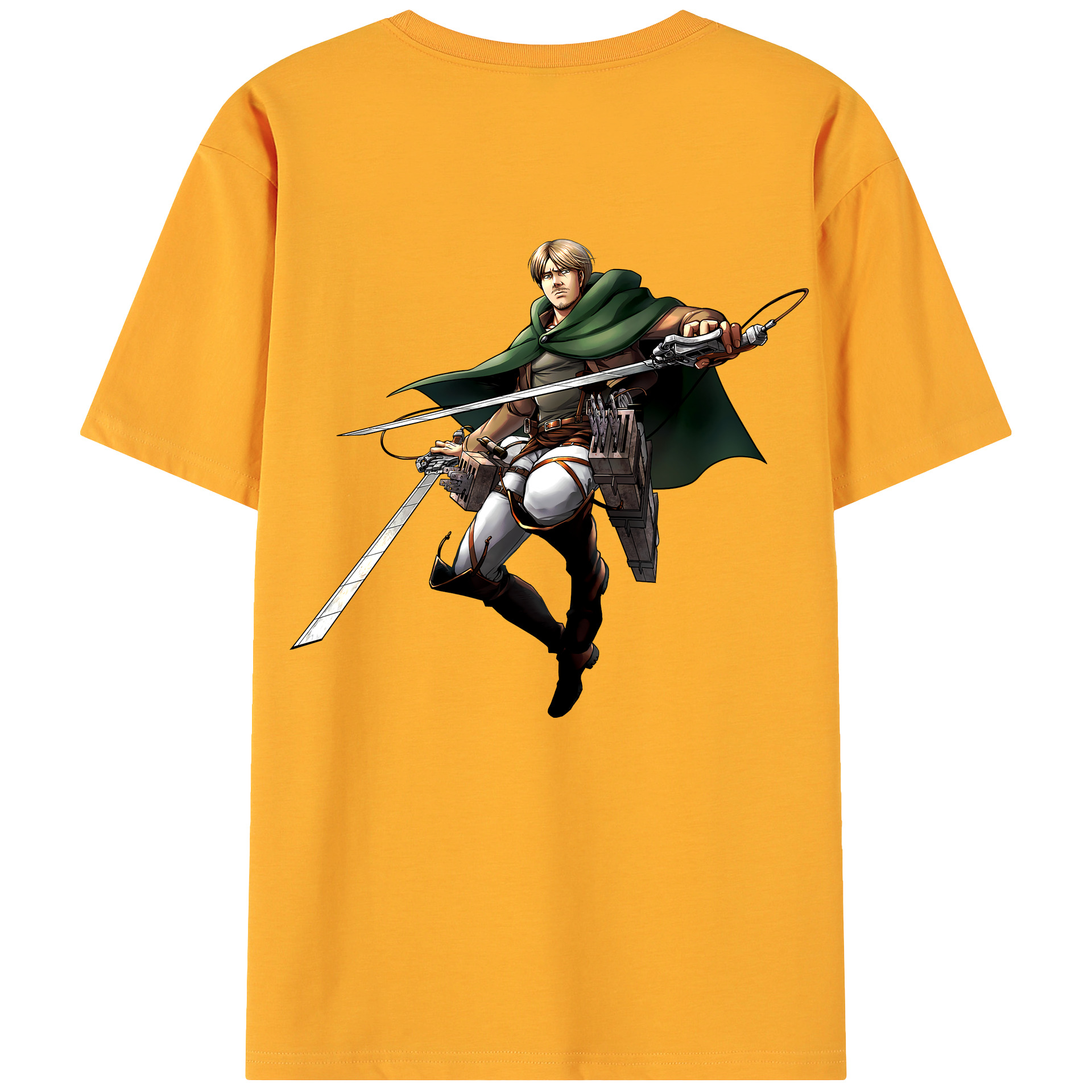 （画像用） 進撃の巨人 Attack on Titan 綿100％ メンズ半袖Tシャツ（バックプリント） 通気性
