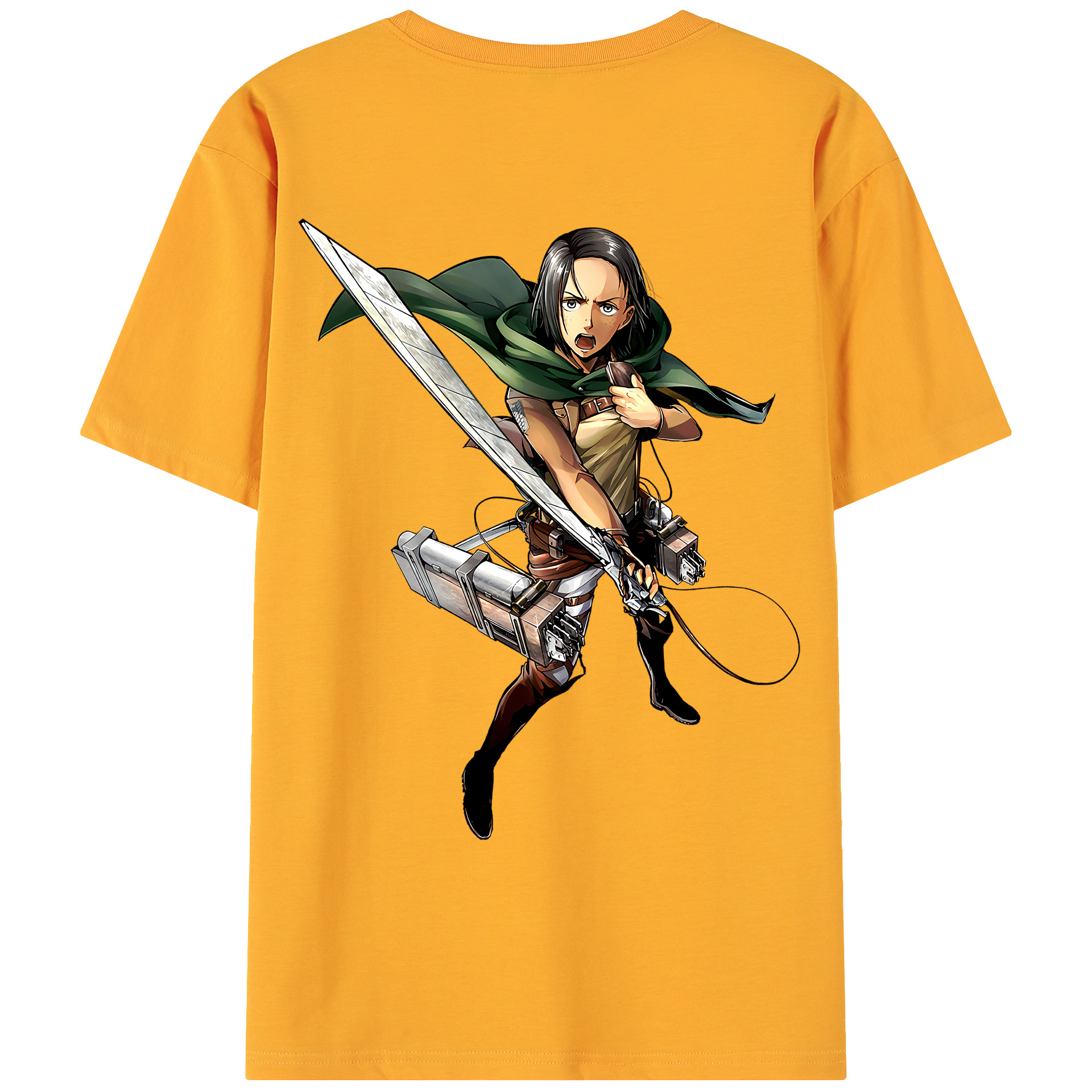 （画像用） 進撃の巨人 Attack on Titan 綿100％ メンズ半袖Tシャツ（バックプリント） 通気性