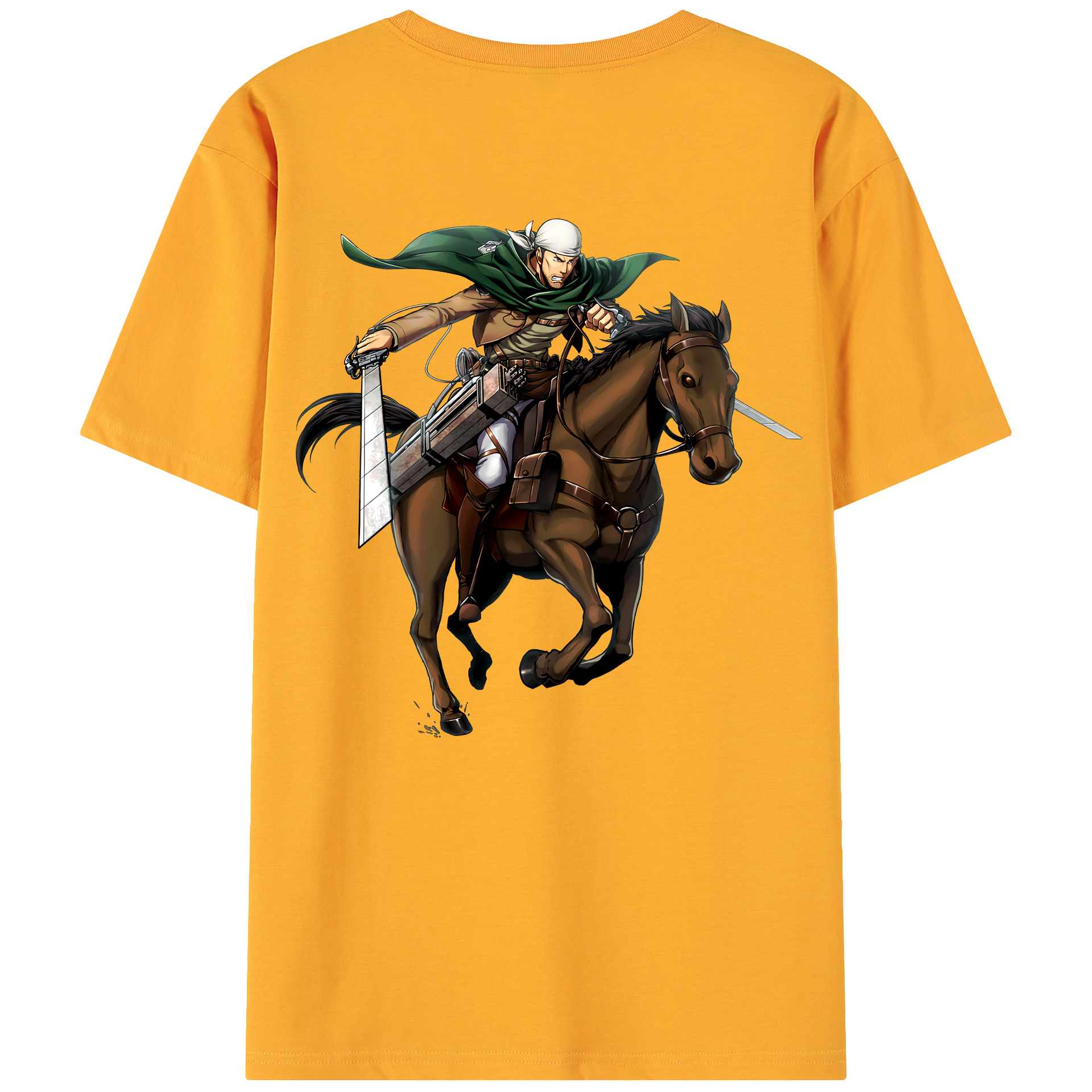 （画像用） 進撃の巨人 Attack on Titan 綿100％ メンズ半袖Tシャツ（バックプリント） 通気性