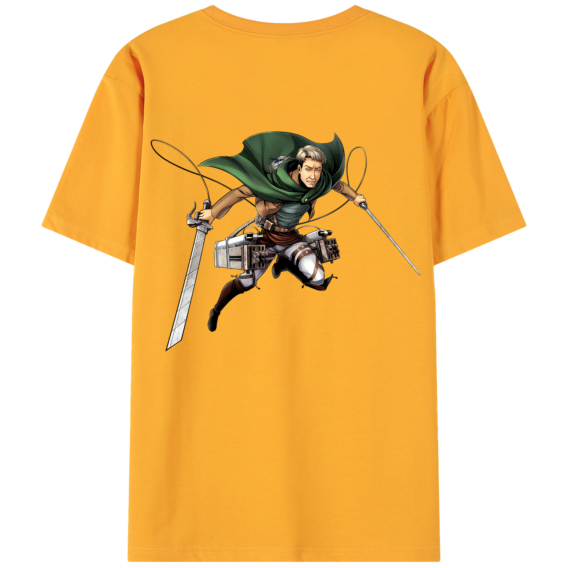 （画像用） 進撃の巨人 Attack on Titan 綿100％ メンズ半袖Tシャツ（バックプリント） 通気性