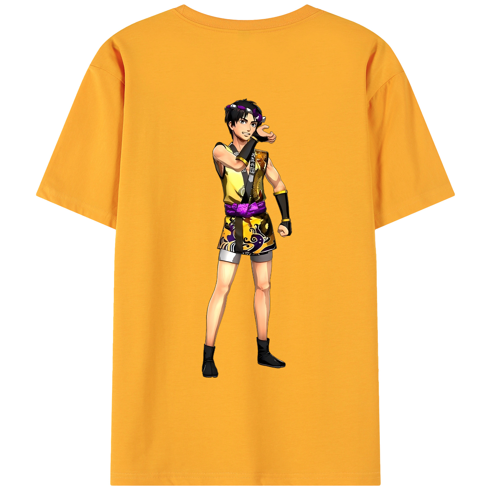 （画像用） 進撃の巨人 リヴァイ·アッカーマン Attack on Titan Levi Ackerman 綿100％ メンズ半袖Tシャツ（バックプリント） 通気性