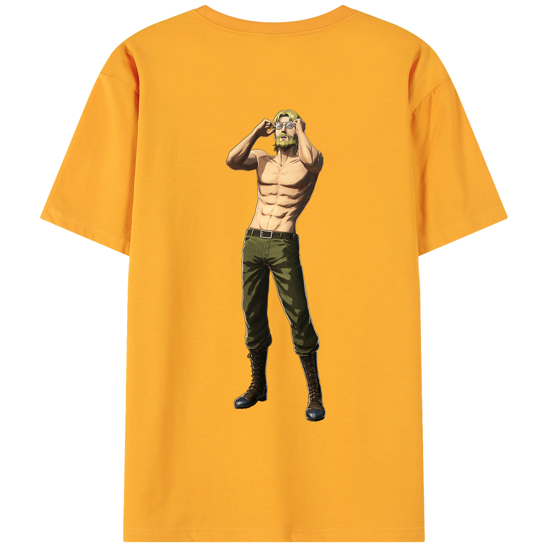 （画像用） 進撃の巨人 Attack on Titan 綿100％ メンズ半袖Tシャツ（バックプリント） 通気性