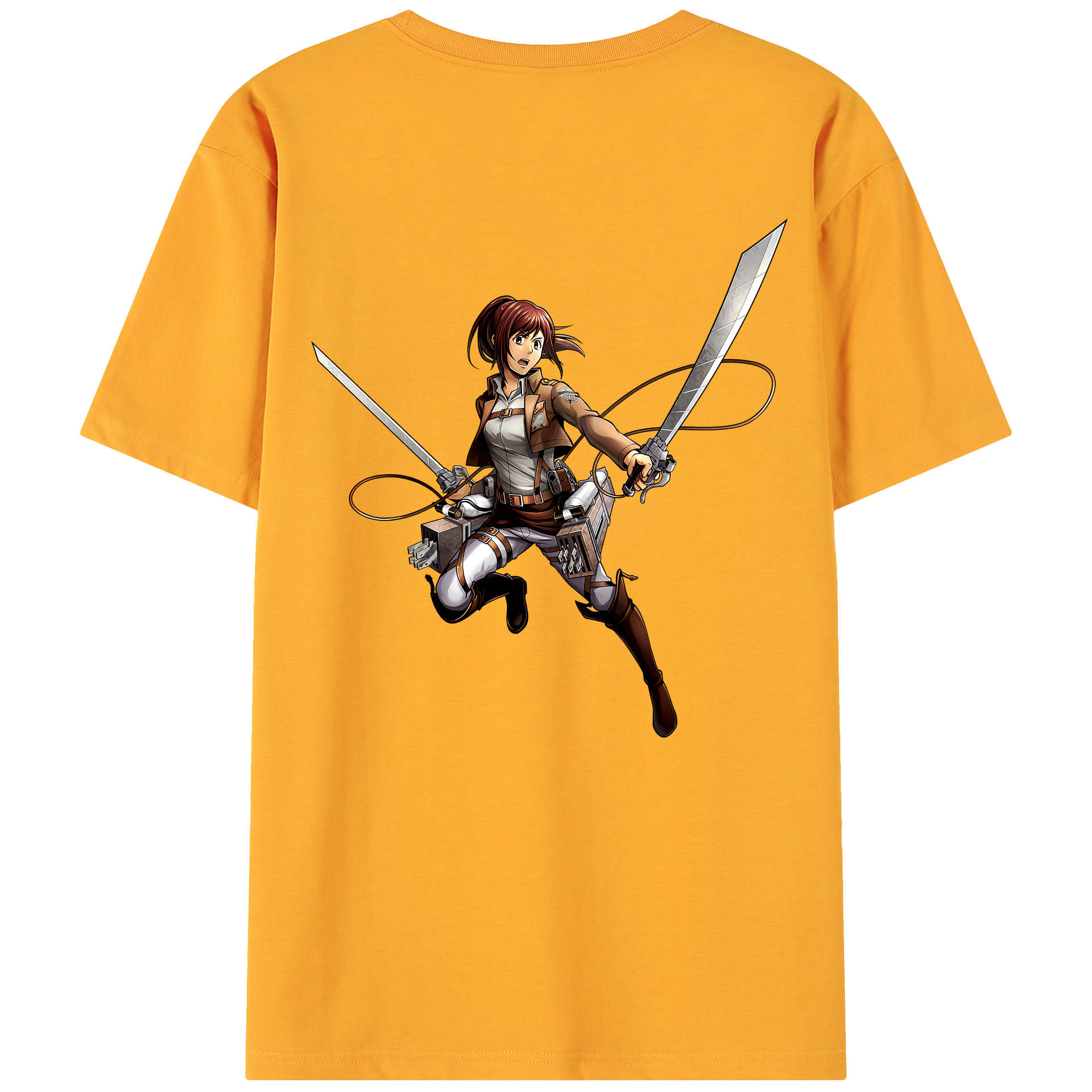 （画像用） 進撃の巨人 サシャ·ブラウス Attack on Titan Sasha Blaus 綿100％ メンズ半袖Tシャツ（バックプリント） 通気性