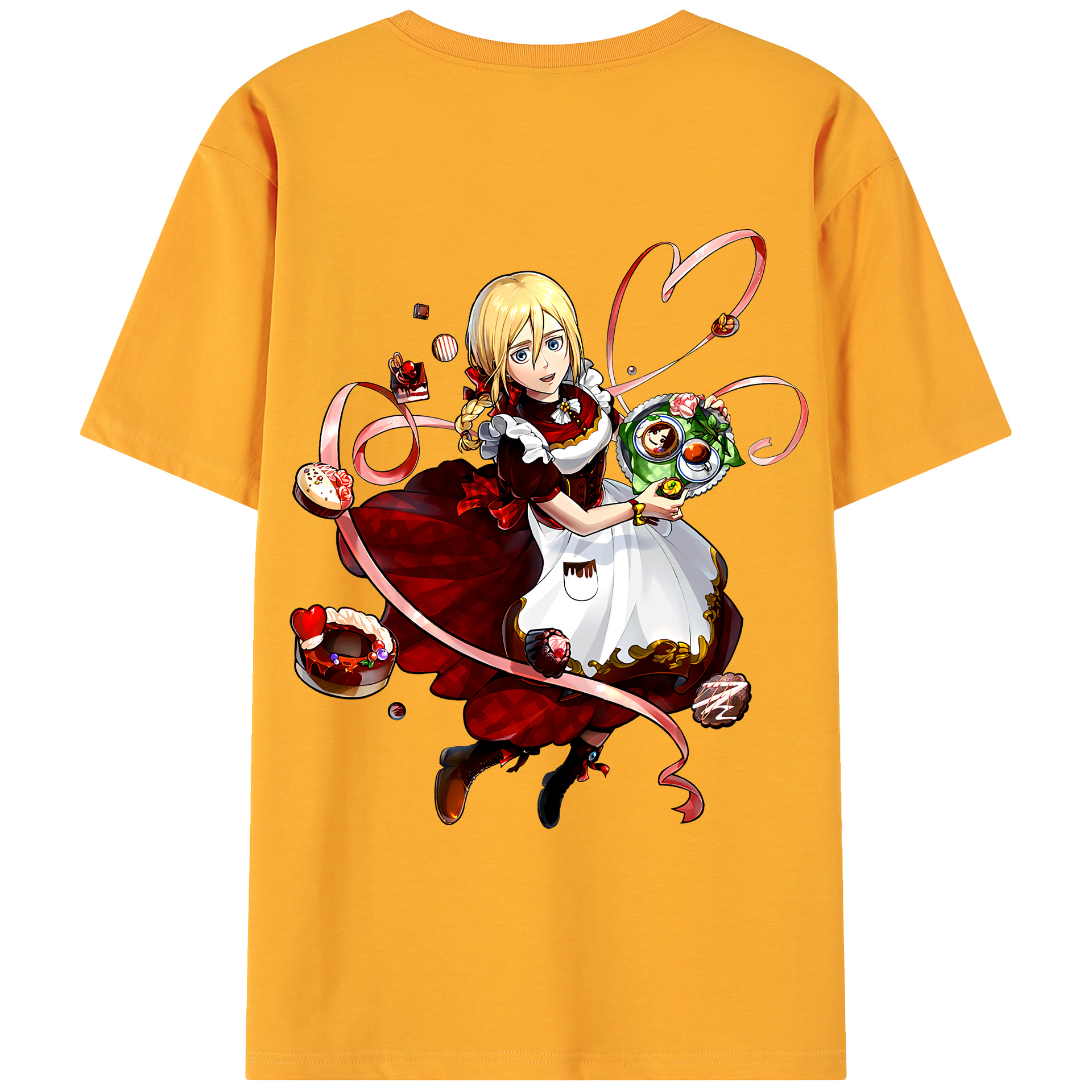 （画像用） 進撃の巨人 クリスタ·レンズ Attack on Titan Christa Lenz 綿100％ メンズ半袖Tシャツ（バックプリント） 通気性