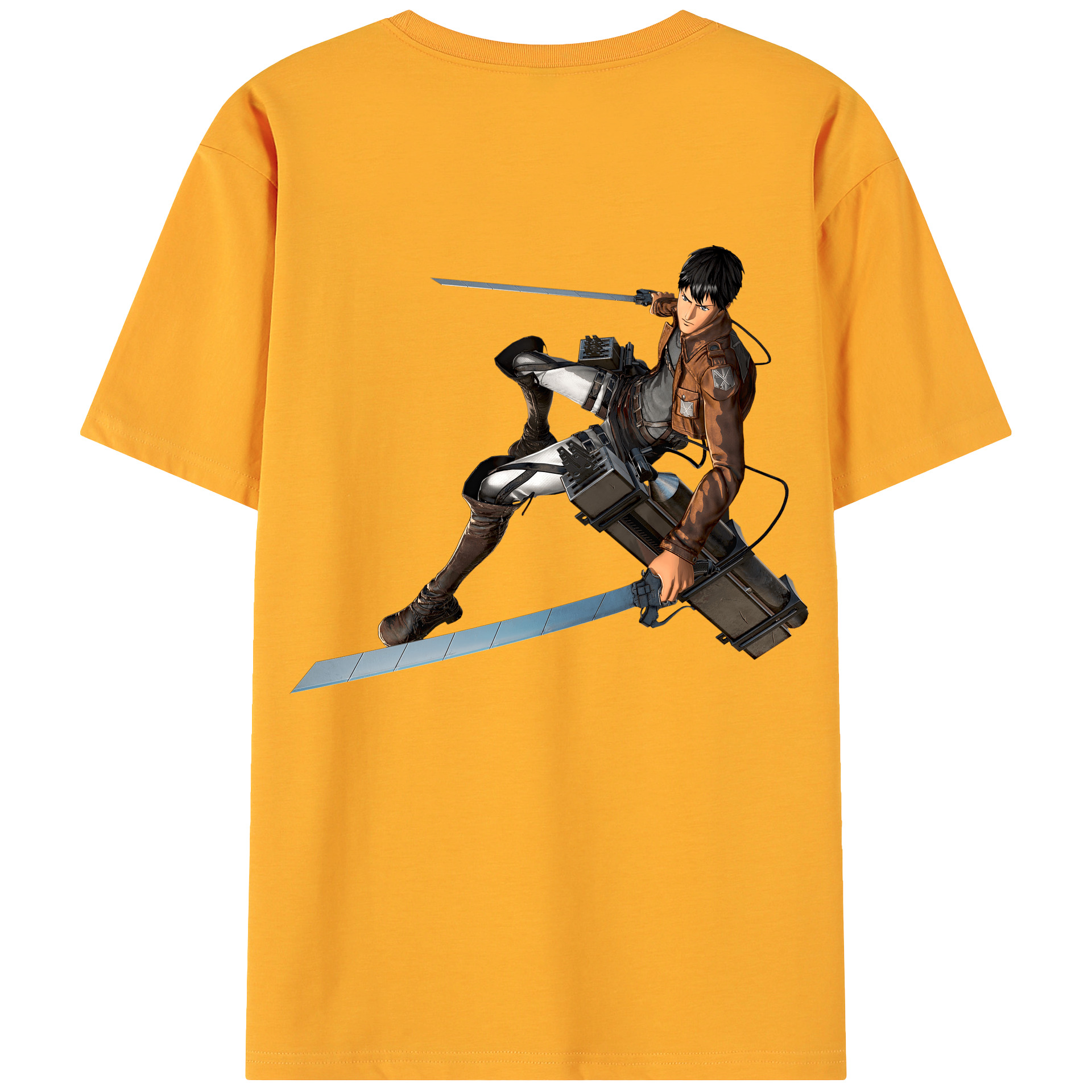 （画像用） 進撃の巨人 ベルトルト・フーバー Attack on Titan Bertholdt Hoover 綿100％ メンズ半袖Tシャツ（バックプリント） 通気性