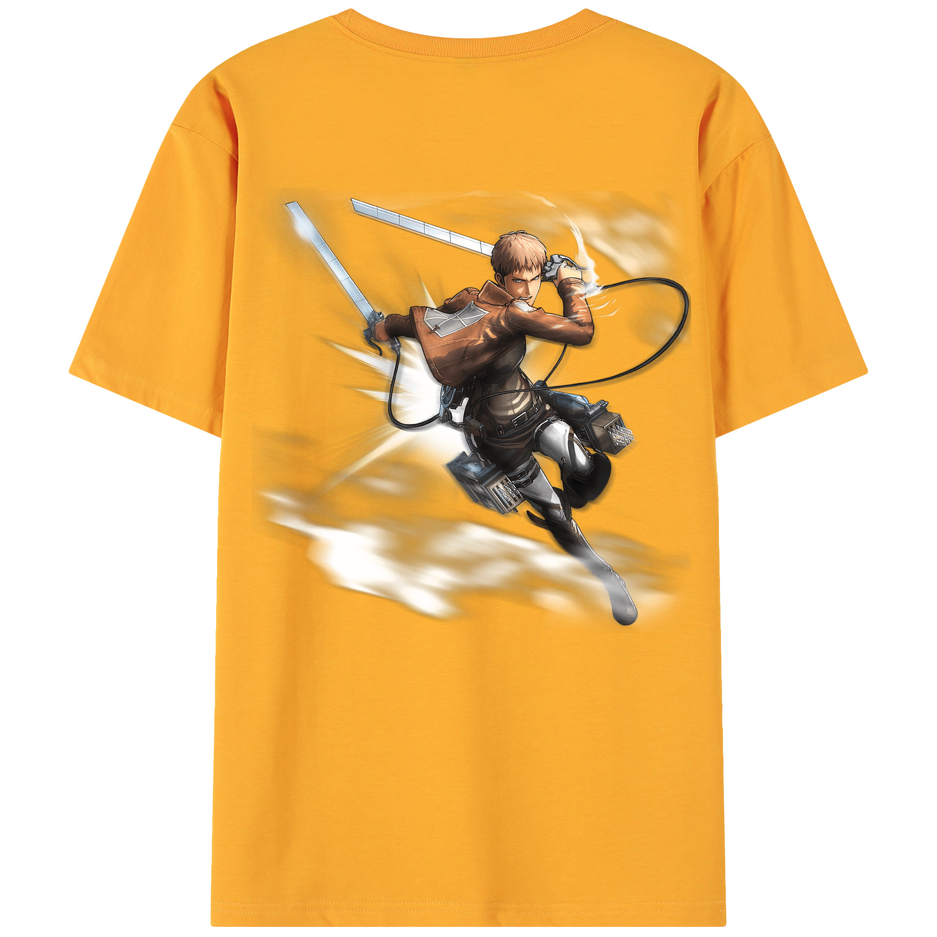 （画像用） 進撃の巨人 ジャン・キルシュタイン Attack on Titan Jean Kirstein 綿100％ メンズ半袖Tシャツ（バックプリント） 通気性