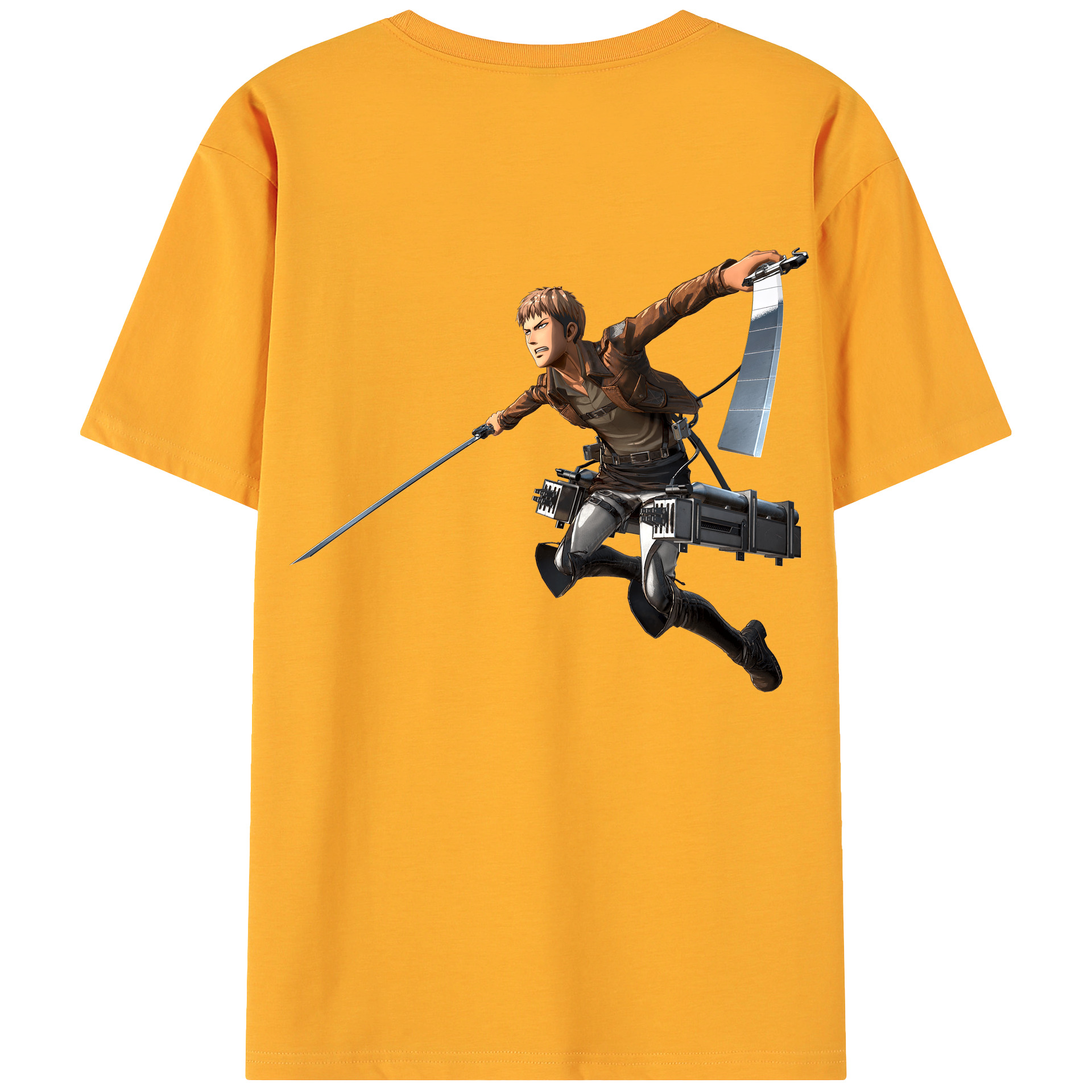 （画像用） 進撃の巨人 ジャン・キルシュタイン Attack on Titan Jean Kirstein 綿100％ メンズ半袖Tシャツ（バックプリント） 通気性