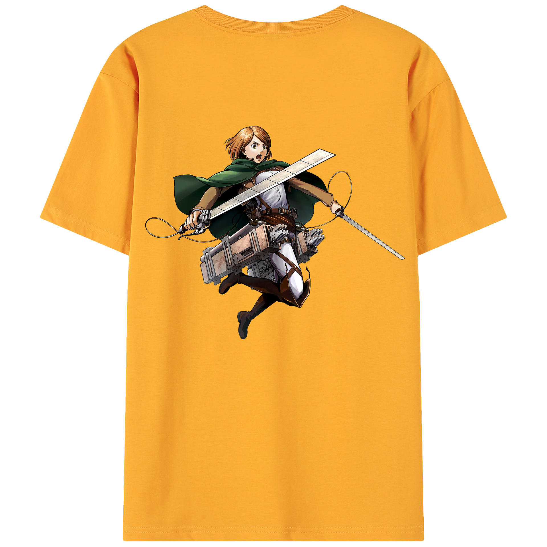 （画像用） 進撃の巨人 ペトラ·ラル Attack on Titan Petra Rall 綿100％ メンズ半袖Tシャツ（バックプリント） 通気性