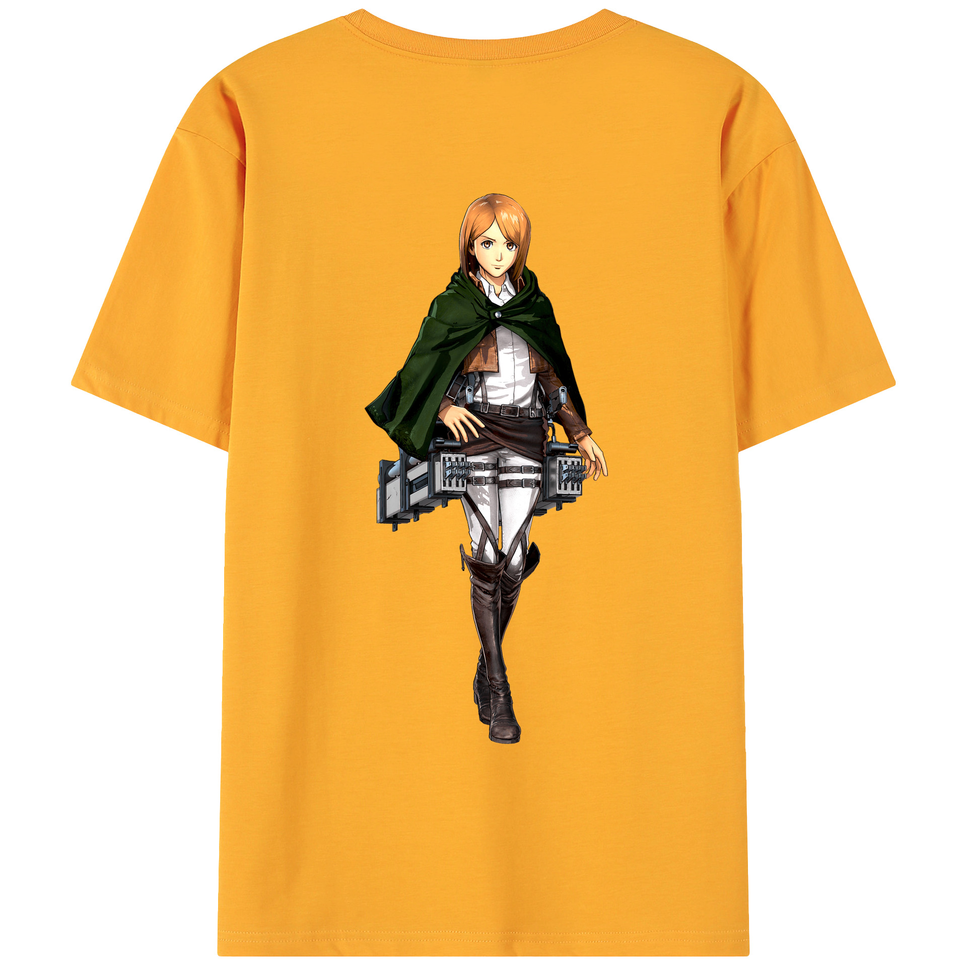 （画像用） 進撃の巨人 ペトラ·ラル Attack on Titan Petra Rall 綿100％ メンズ半袖Tシャツ（バックプリント） 通気性