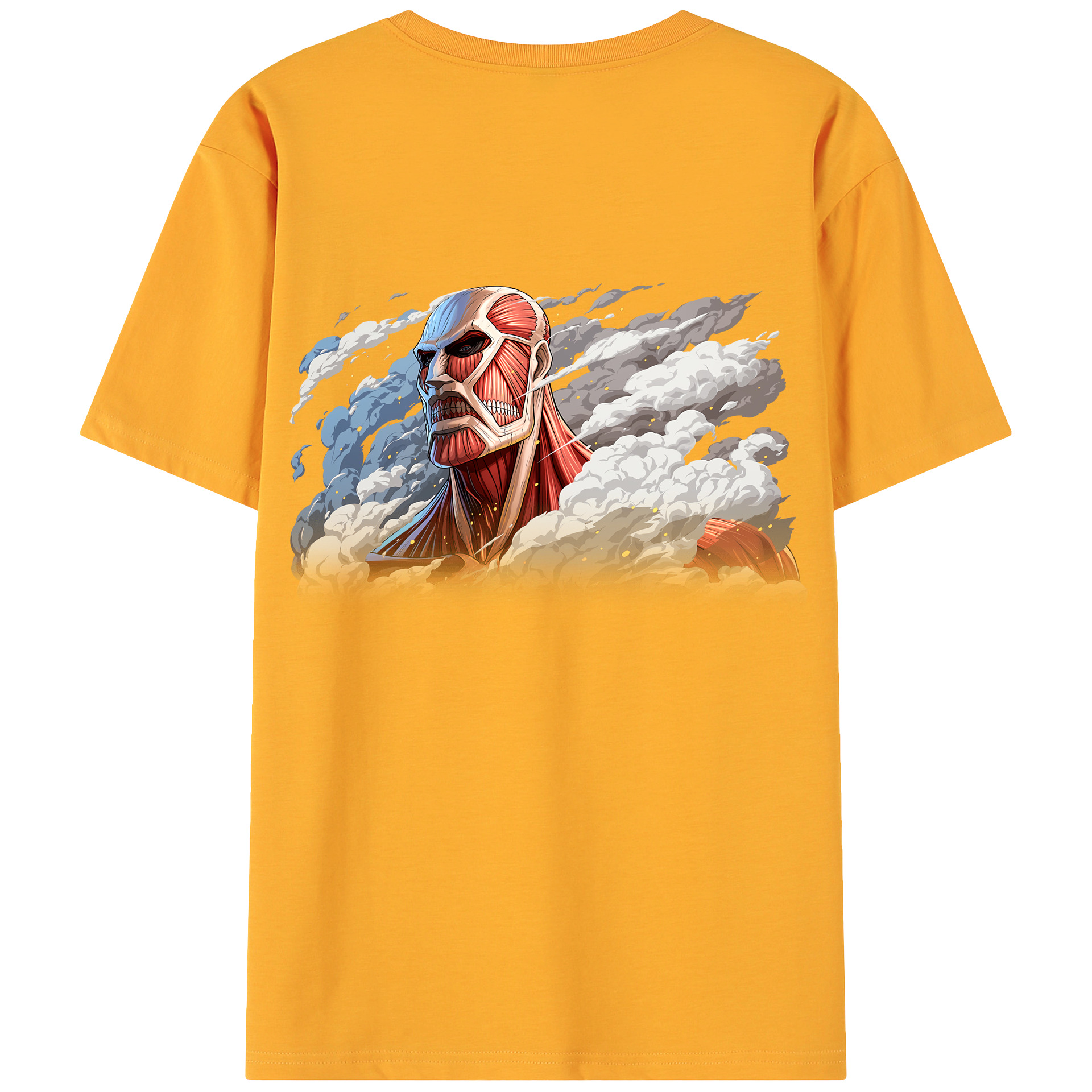 （画像用） 進撃の巨人 Attack on Titan 綿100％ メンズ半袖Tシャツ（バックプリント） 通気性