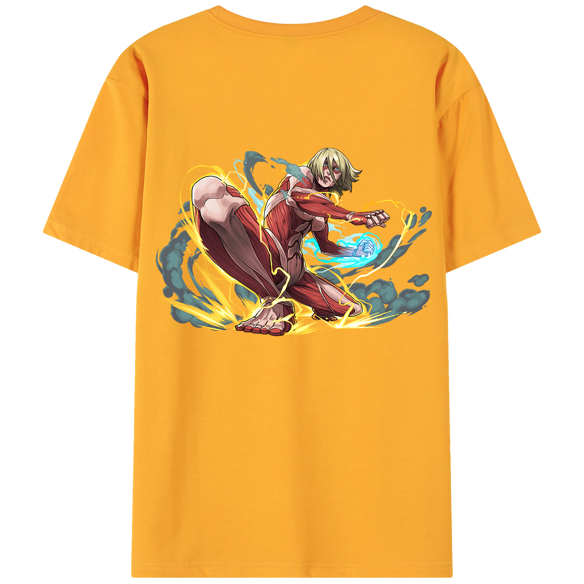 （画像用） 進撃の巨人 Attack on Titan 綿100％ メンズ半袖Tシャツ（バックプリント） 通気性