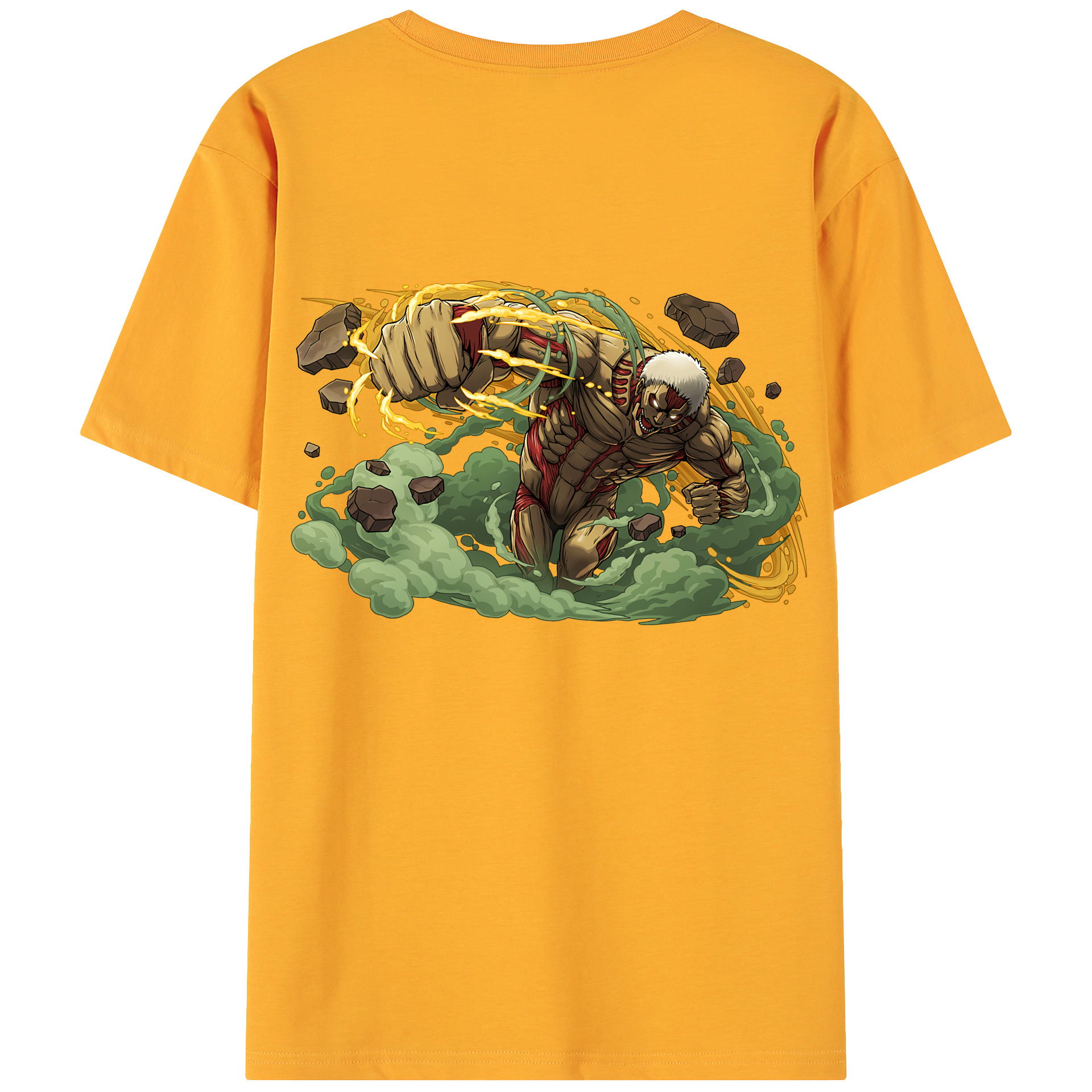 （画像用） 進撃の巨人 Attack on Titan 綿100％ メンズ半袖Tシャツ（バックプリント） 通気性