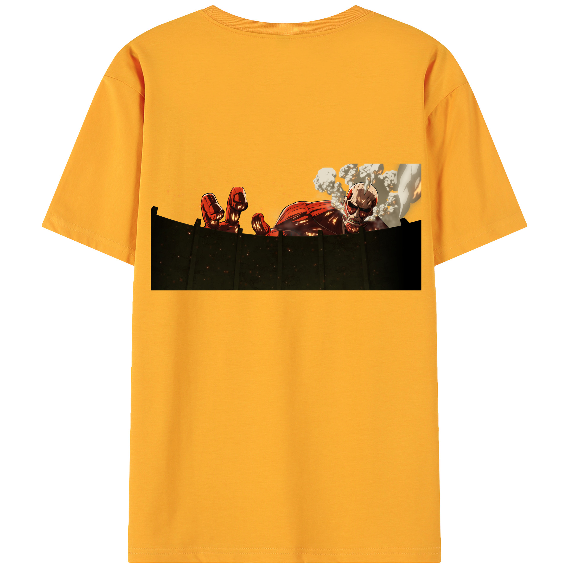 （画像用） 進撃の巨人 Attack on Titan 綿100％ メンズ半袖Tシャツ（バックプリント） 通気性