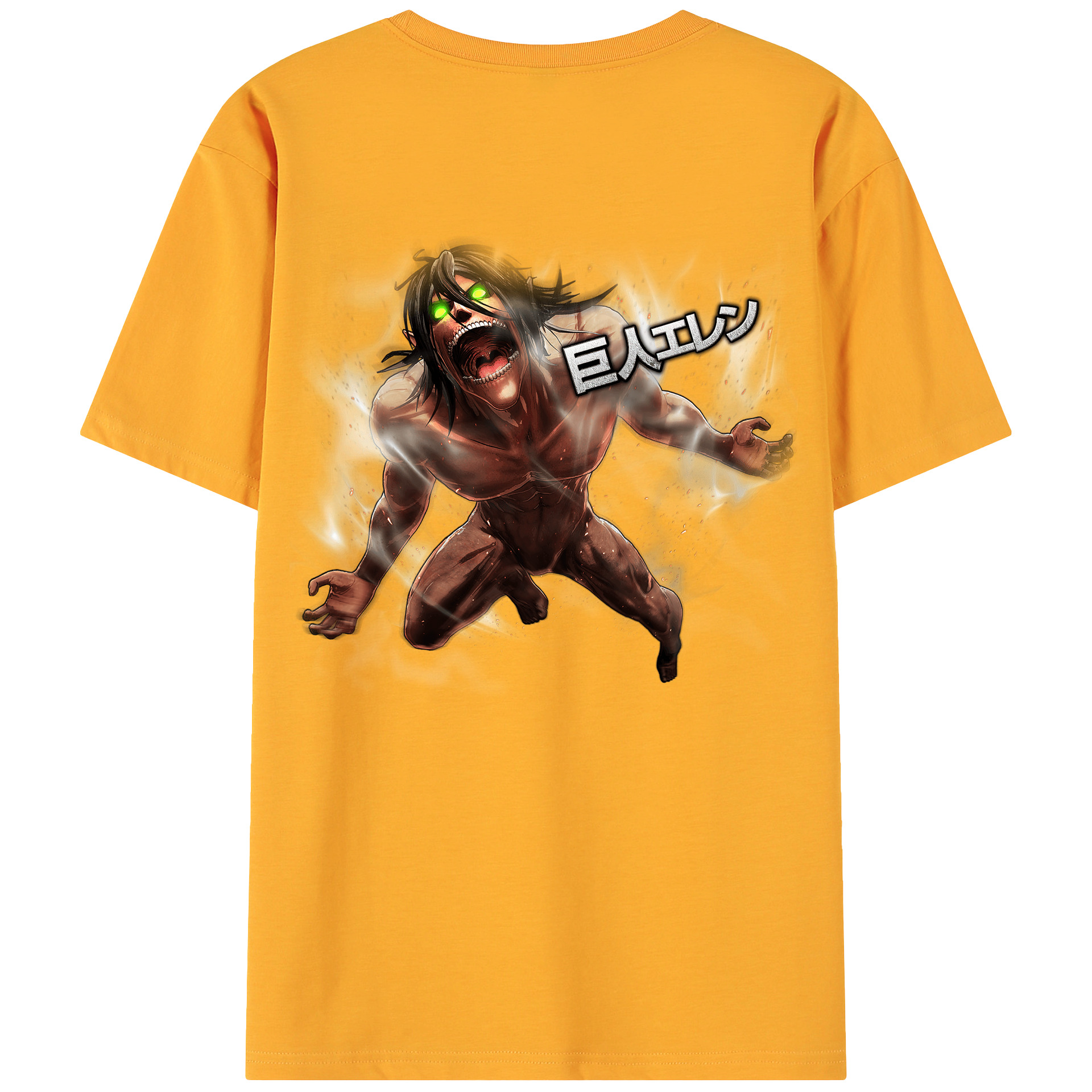 （画像用） 進撃の巨人 Attack on Titan 綿100％ メンズ半袖Tシャツ（バックプリント） 通気性