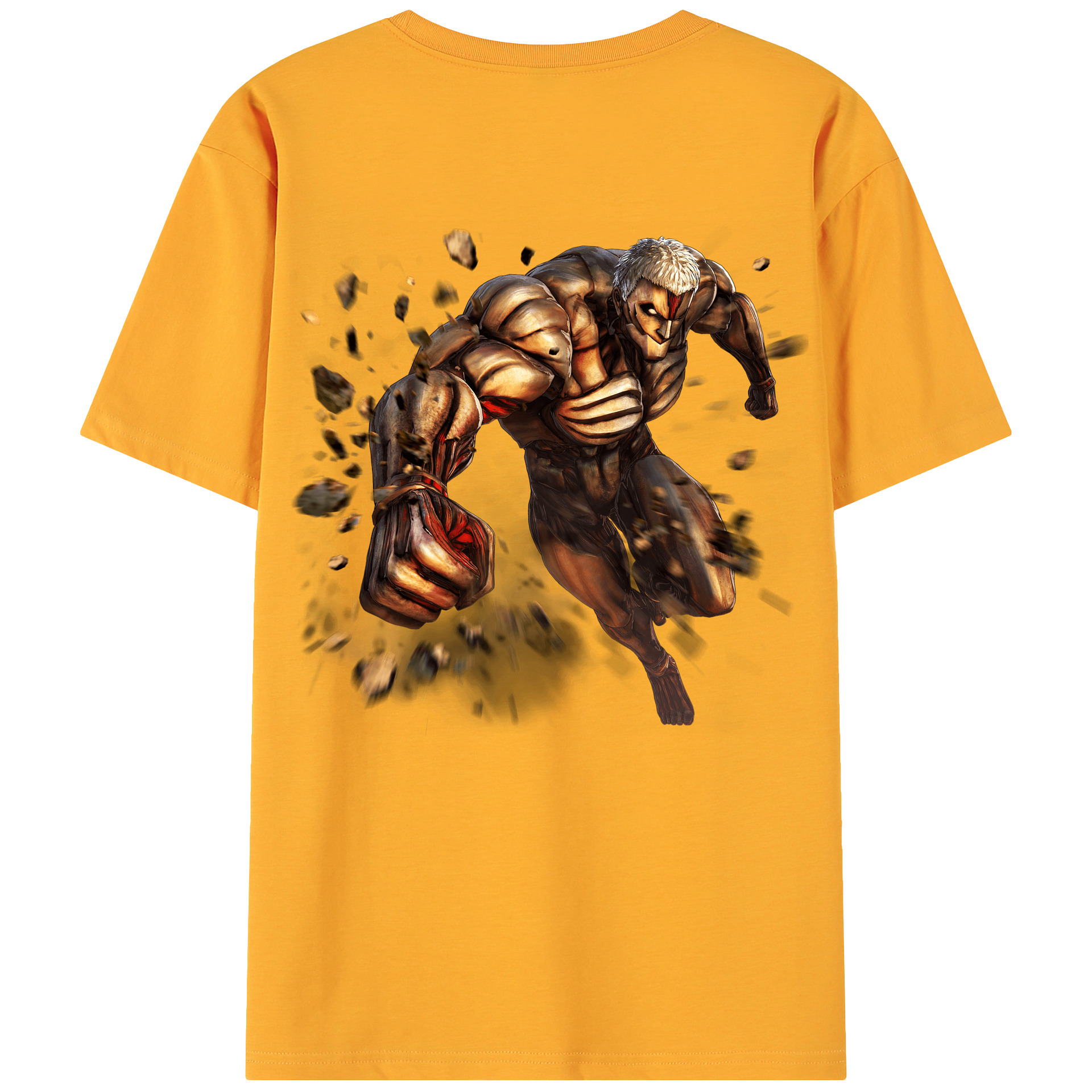 （画像用） 進撃の巨人 Attack on Titan 綿100％ メンズ半袖Tシャツ（バックプリント） 通気性