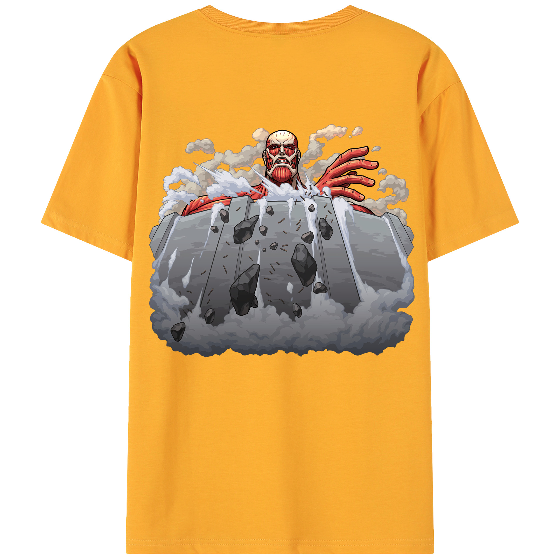 （画像用） 進撃の巨人 Attack on Titan 綿100％ メンズ半袖Tシャツ（バックプリント） 通気性