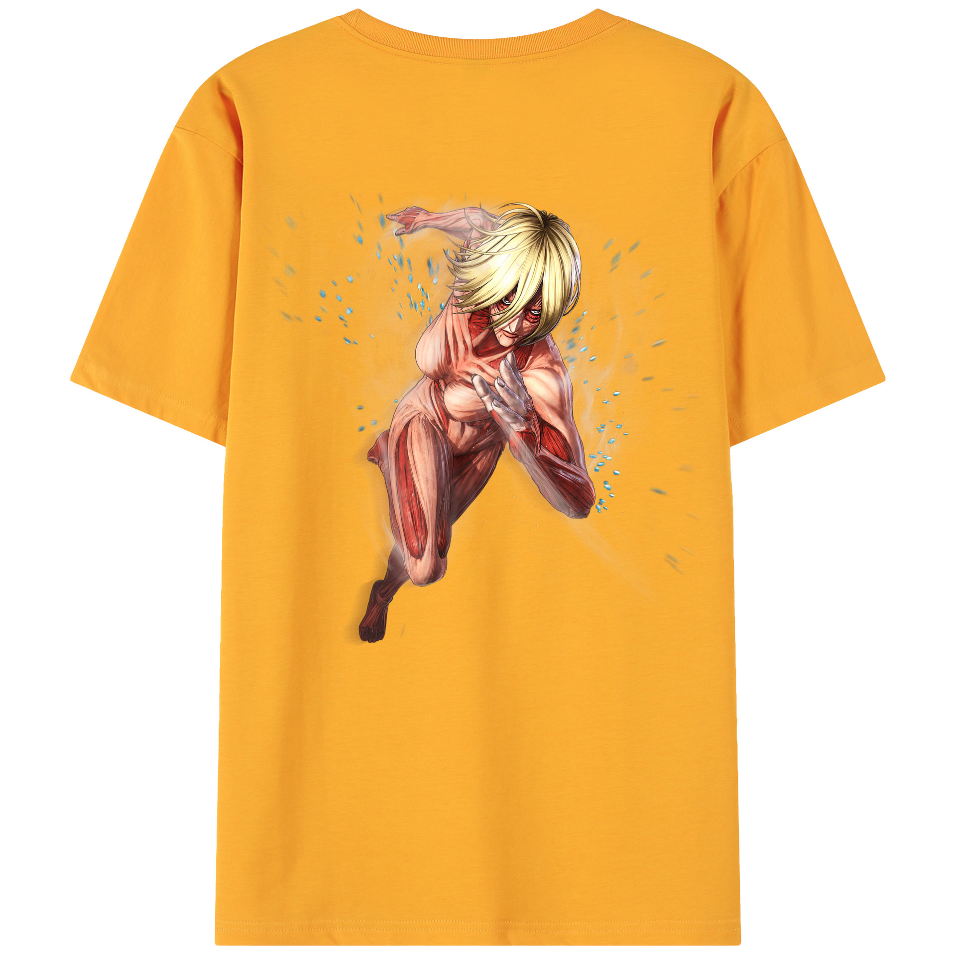 （画像用） 進撃の巨人 Attack on Titan 綿100％ メンズ半袖Tシャツ（バックプリント） 通気性