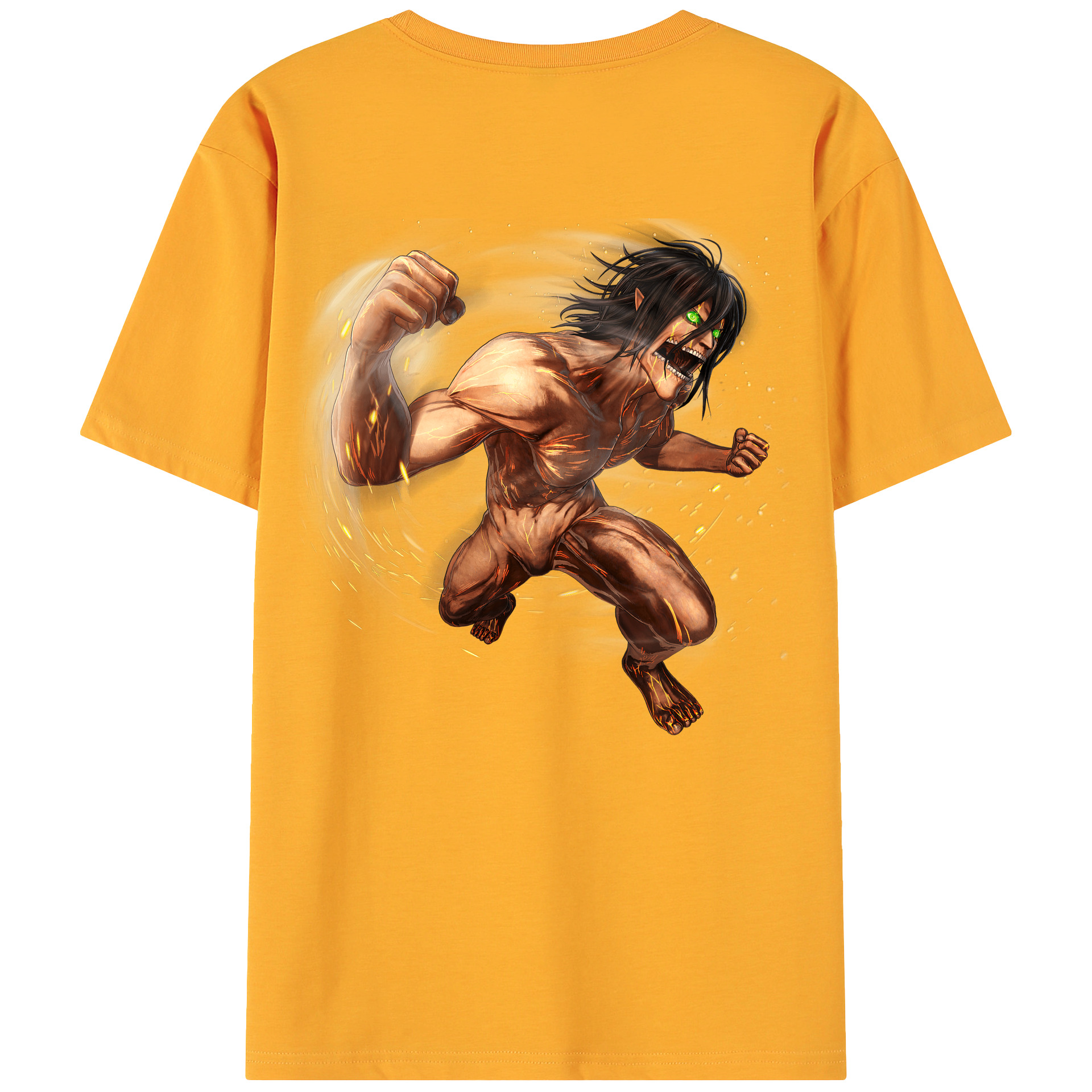 （画像用） 進撃の巨人 Attack on Titan 綿100％ メンズ半袖Tシャツ（バックプリント） 通気性