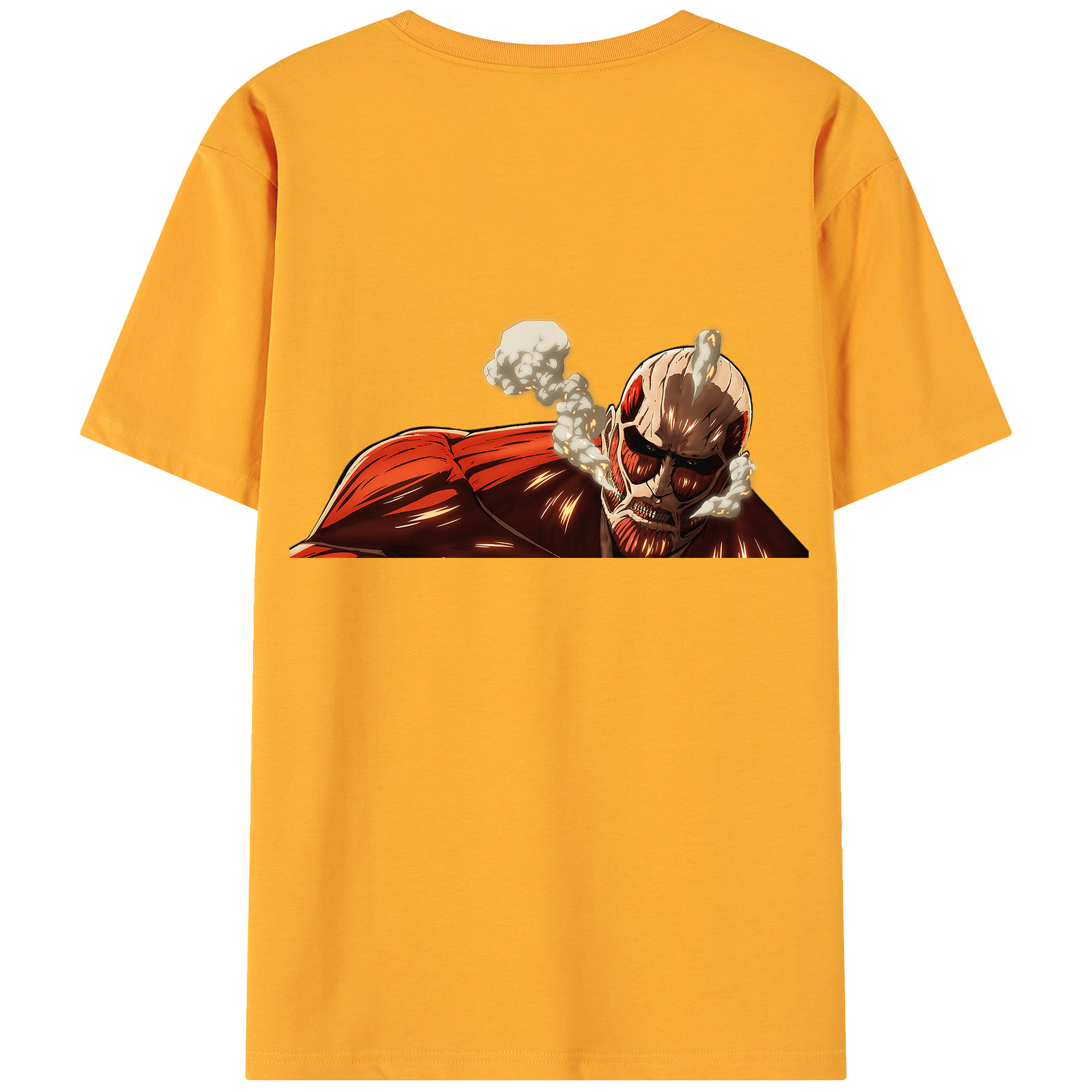 （画像用） 進撃の巨人 Attack on Titan 綿100％ メンズ半袖Tシャツ（バックプリント） 通気性