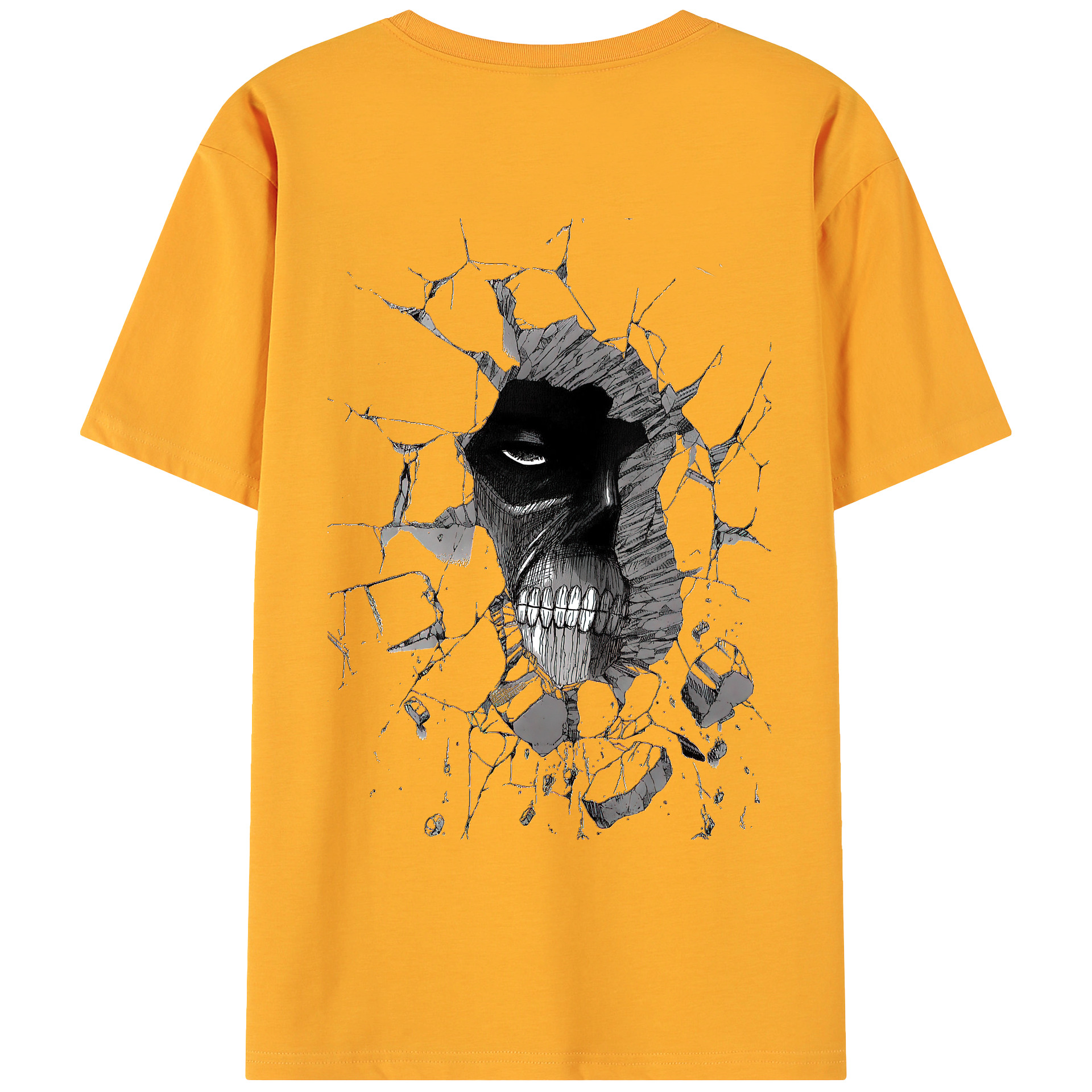 （画像用） 進撃の巨人 Attack on Titan 綿100％ メンズ半袖Tシャツ（バックプリント） 通気性