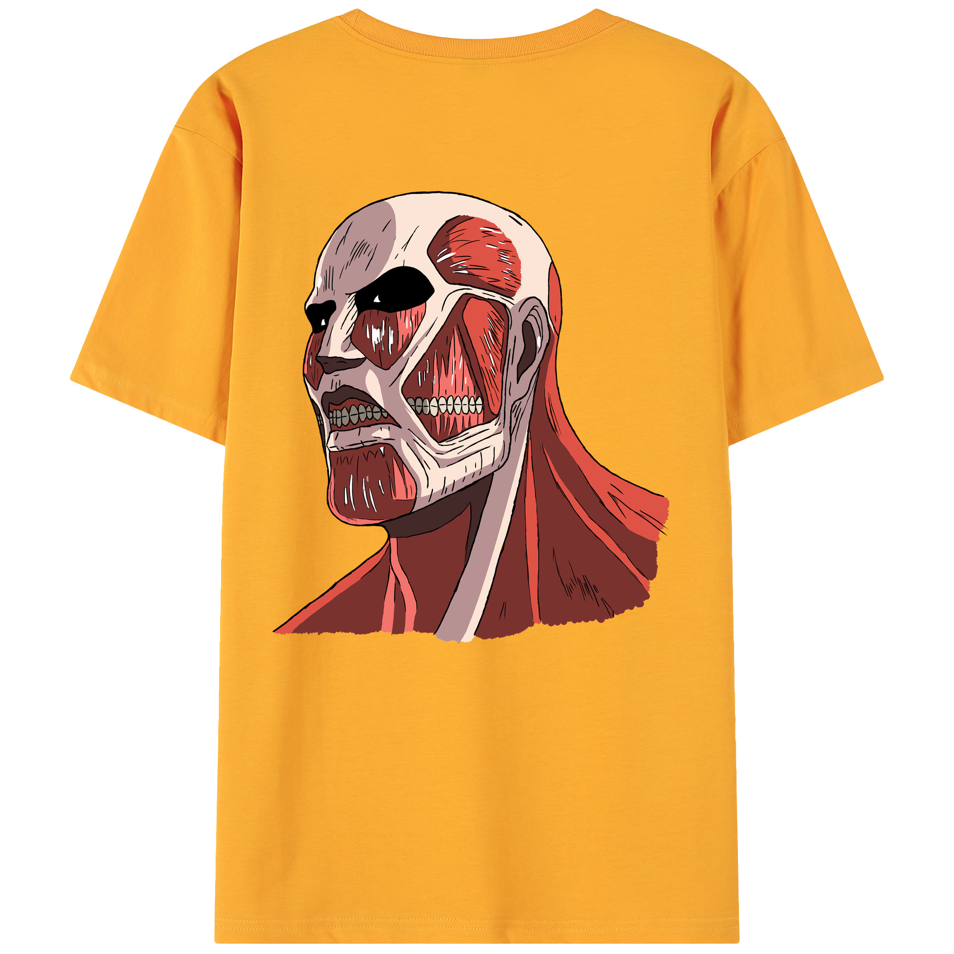 （画像用） 進撃の巨人 Attack on Titan 綿100％ メンズ半袖Tシャツ（バックプリント） 通気性