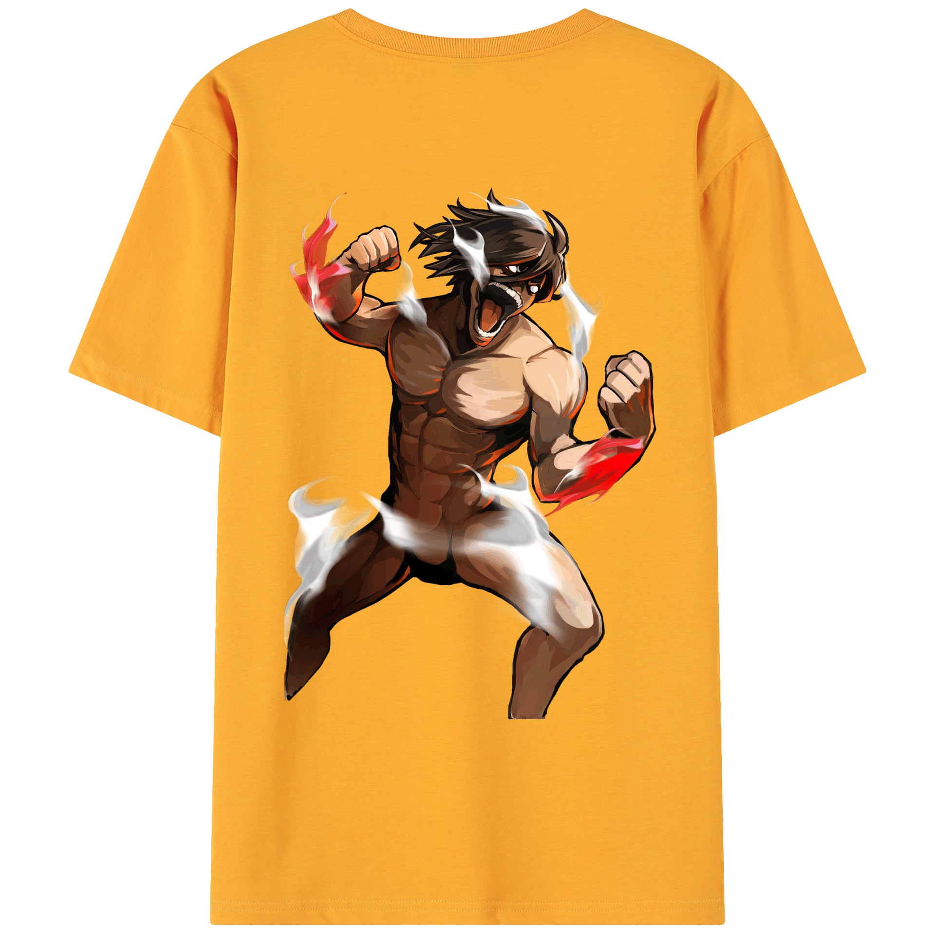 （画像用） 進撃の巨人 Attack on Titan 綿100％ メンズ半袖Tシャツ（バックプリント） 通気性