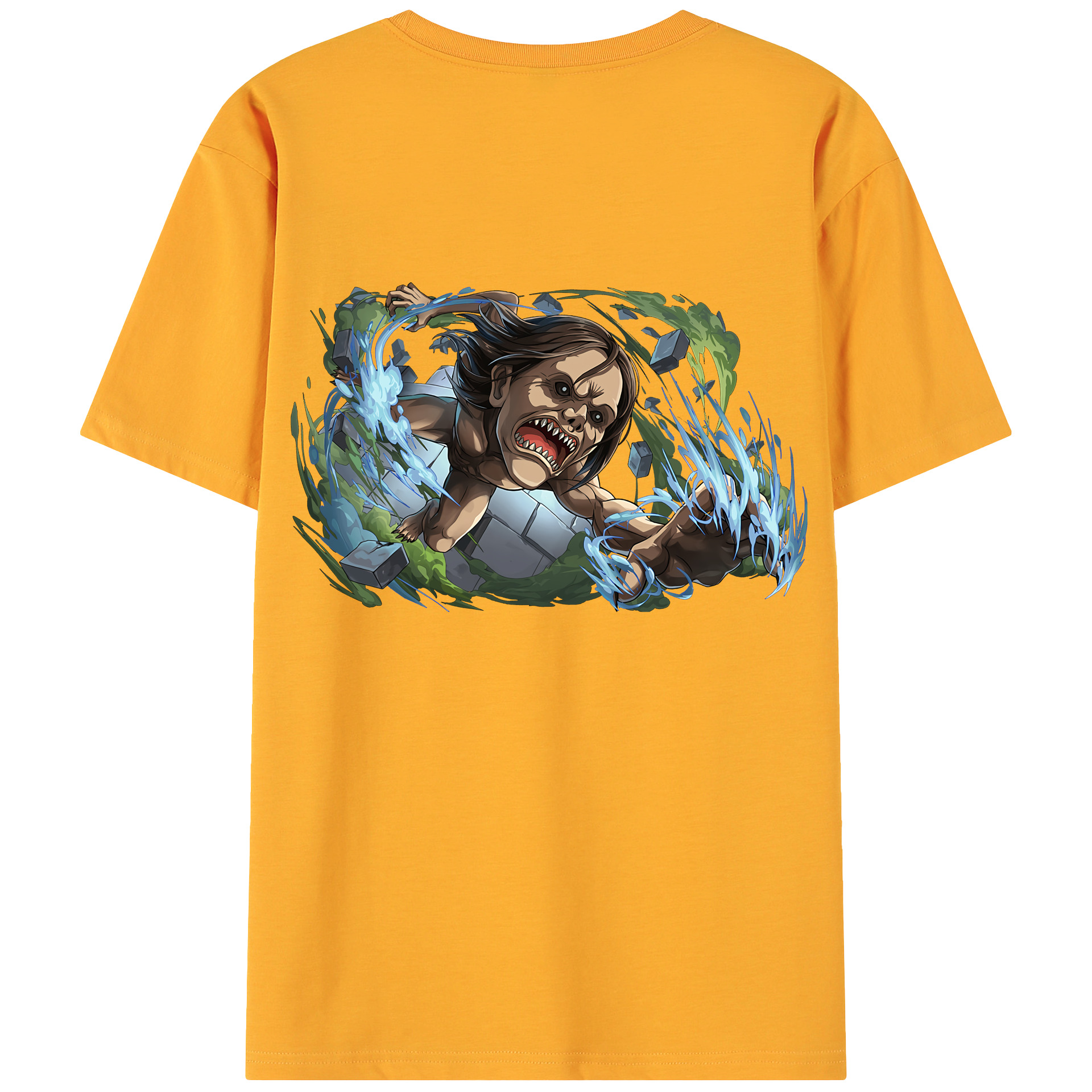 （画像用） 進撃の巨人 Attack on Titan 綿100％ メンズ半袖Tシャツ（バックプリント） 通気性