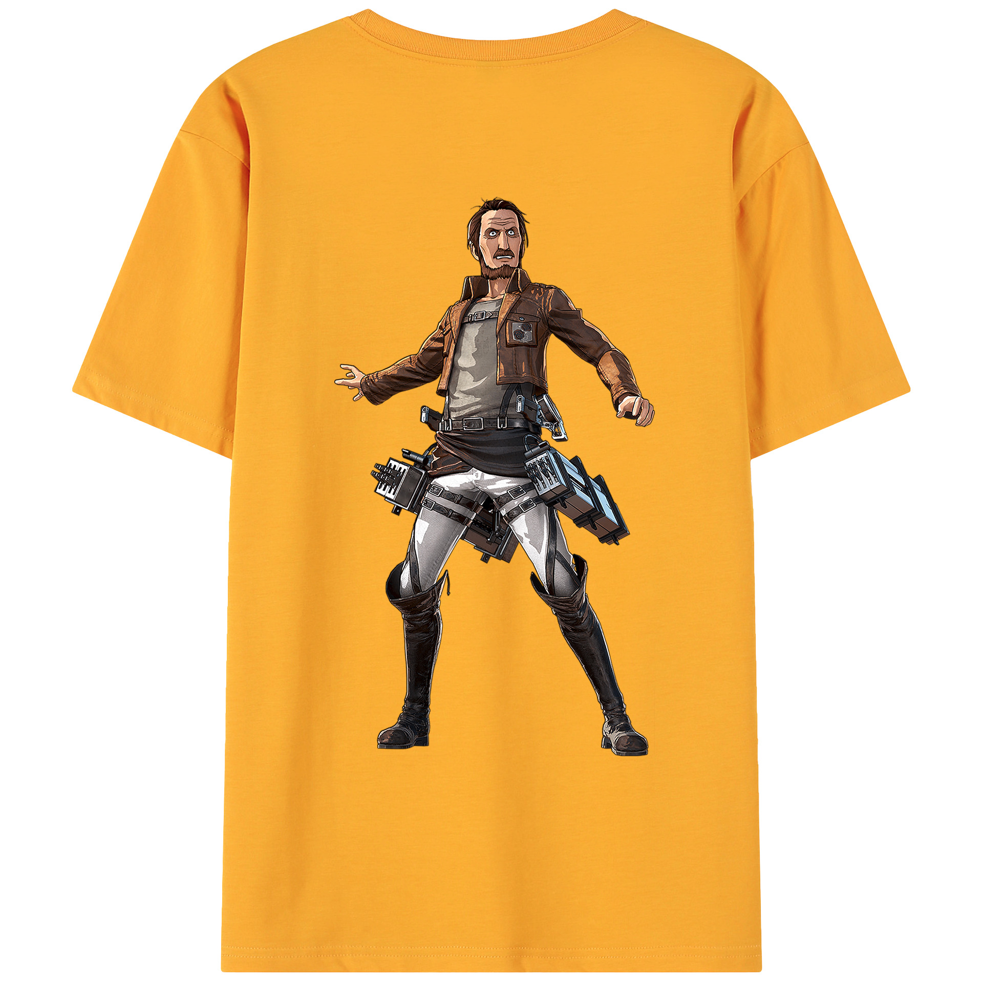（画像用） 進撃の巨人 Attack on Titan 綿100％ メンズ半袖Tシャツ（バックプリント） 通気性