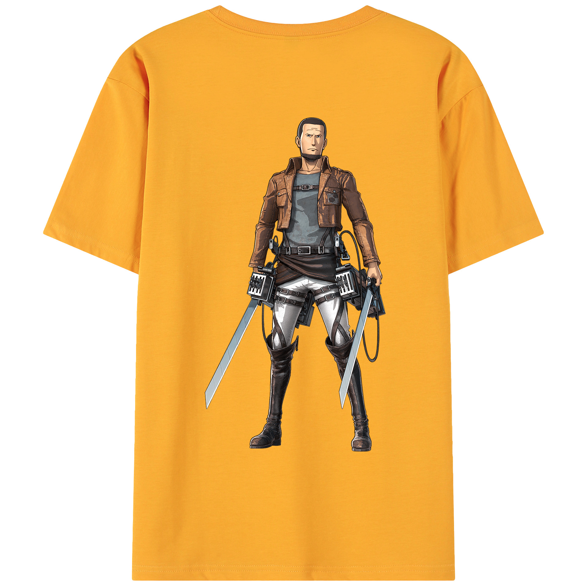 （画像用） 進撃の巨人 Attack on Titan 綿100％ メンズ半袖Tシャツ（バックプリント） 通気性