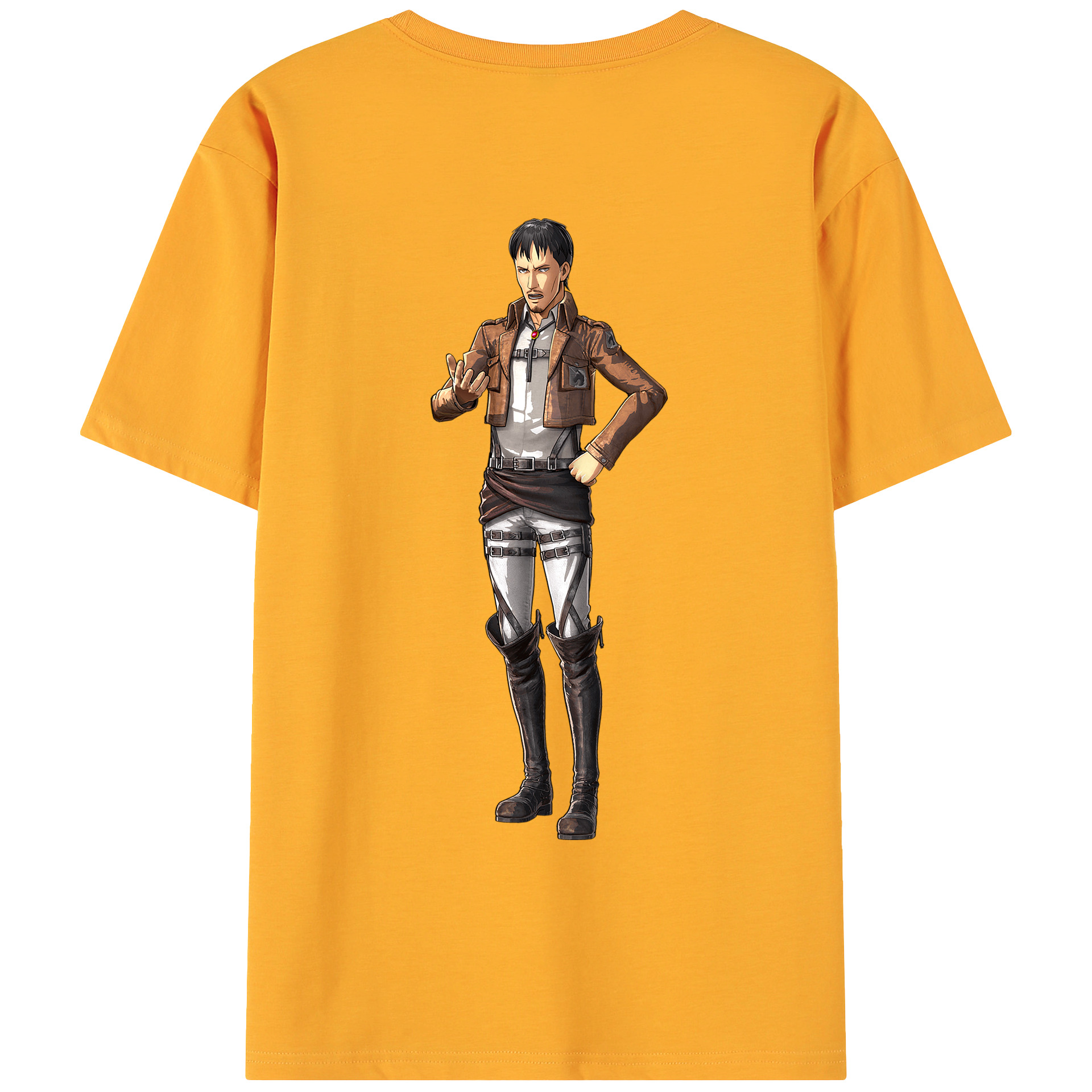 （画像用） 進撃の巨人 Attack on Titan 綿100％ メンズ半袖Tシャツ（バックプリント） 通気性