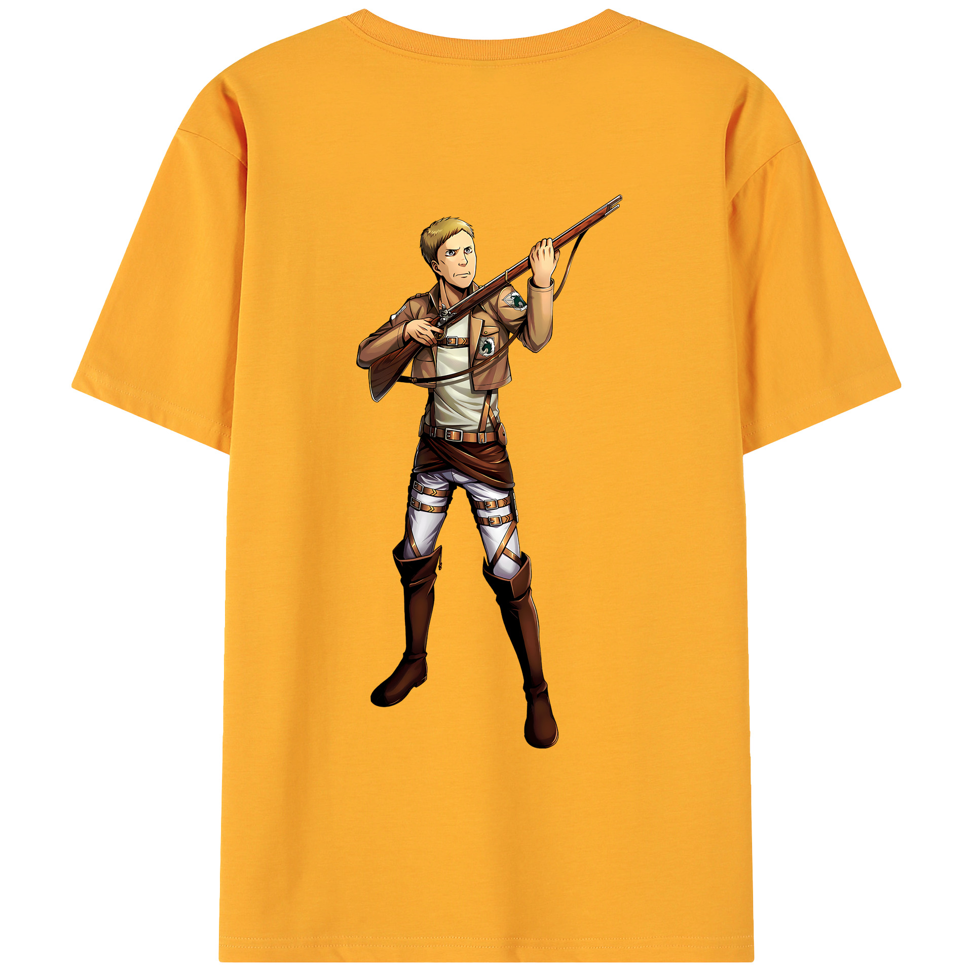 （画像用） 進撃の巨人 Attack on Titan 綿100％ メンズ半袖Tシャツ（バックプリント） 通気性