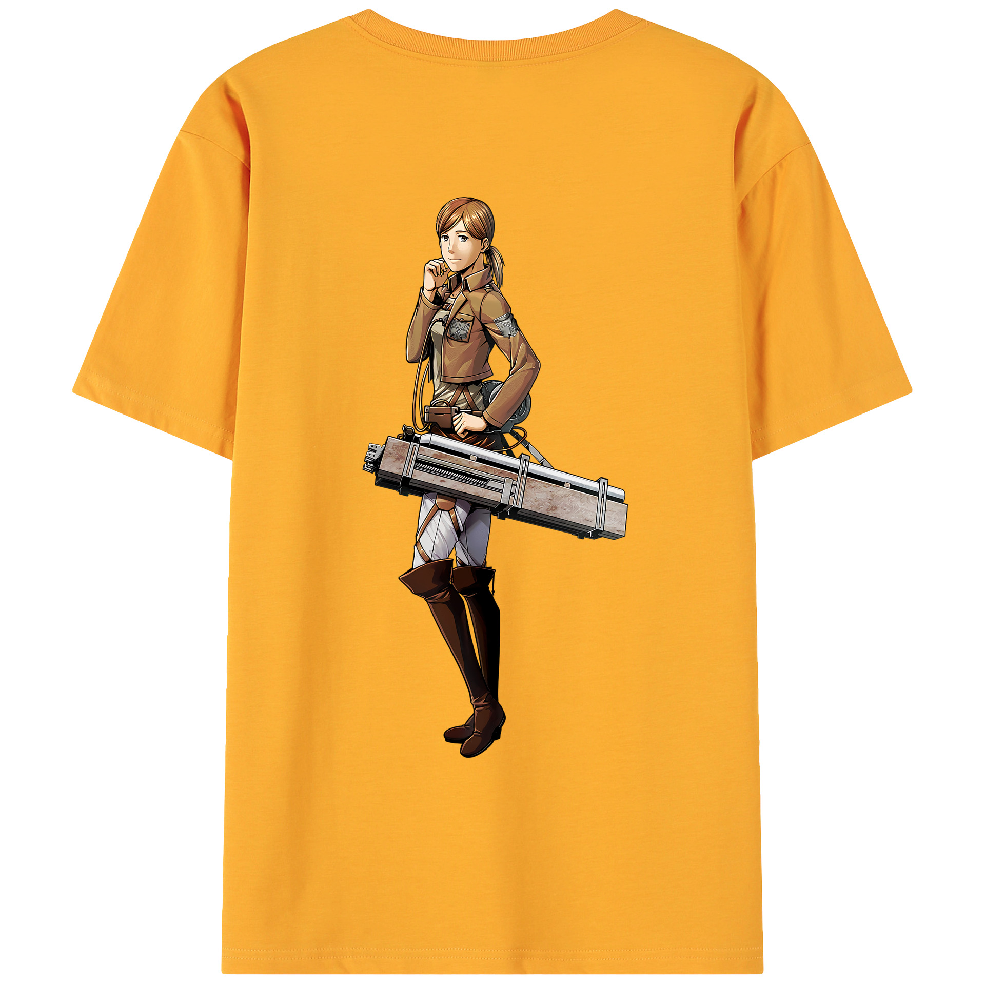 （画像用） 進撃の巨人 Attack on Titan 綿100％ メンズ半袖Tシャツ（バックプリント） 通気性