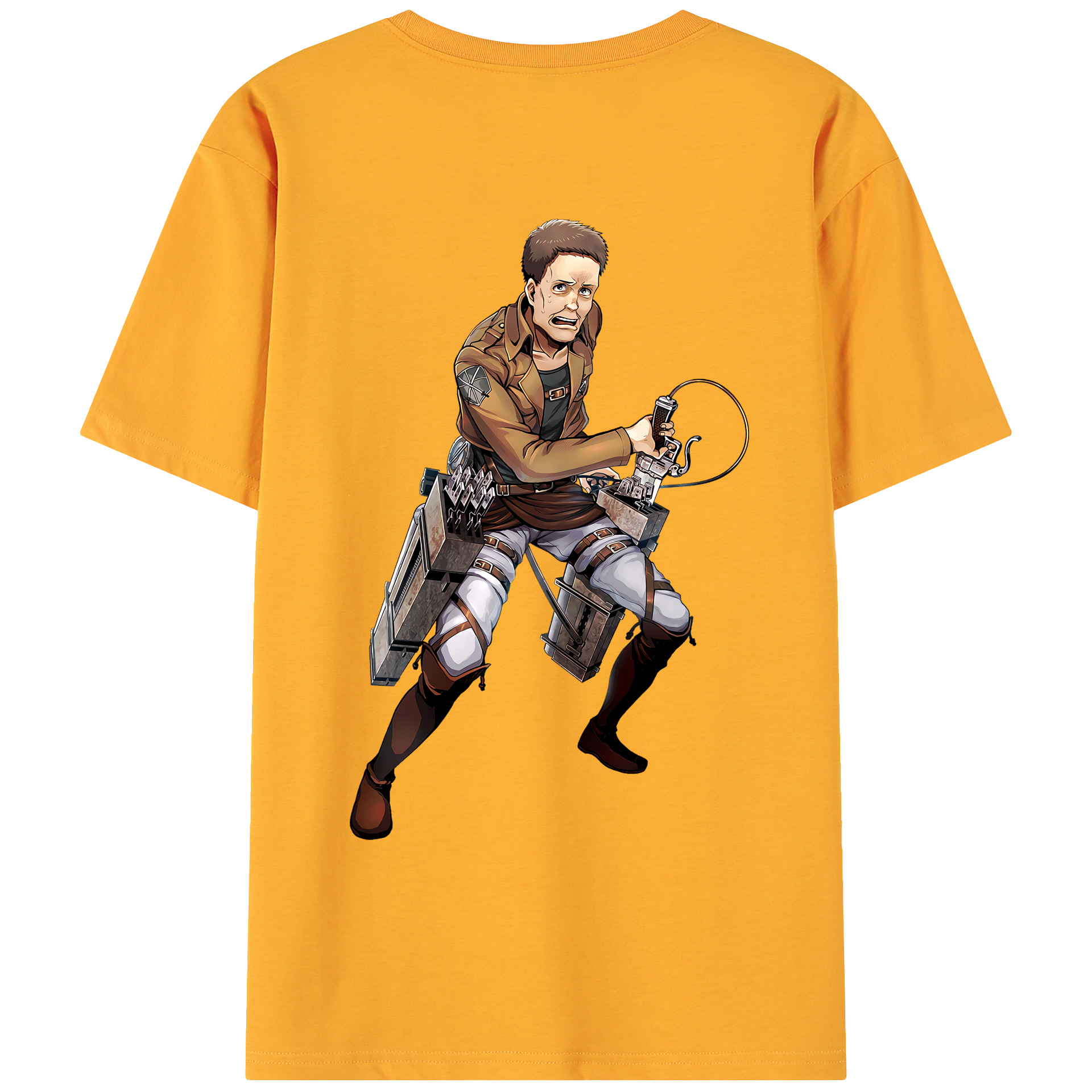 （画像用） 進撃の巨人 Attack on Titan 綿100％ メンズ半袖Tシャツ（バックプリント） 通気性