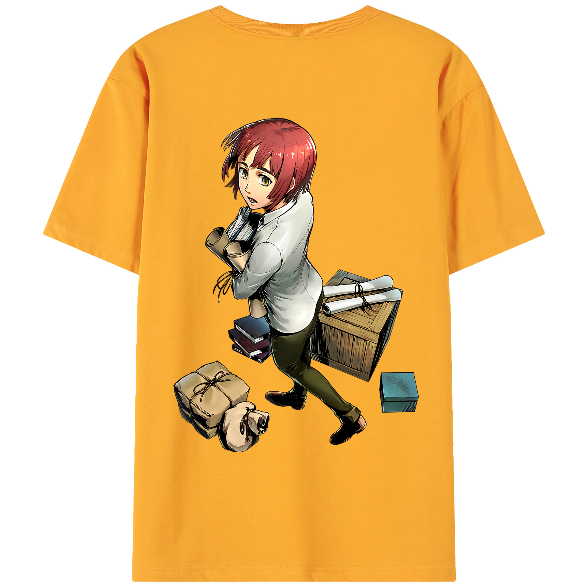 （画像用） 進撃の巨人 Attack on Titan 綿100％ メンズ半袖Tシャツ（バックプリント） 通気性