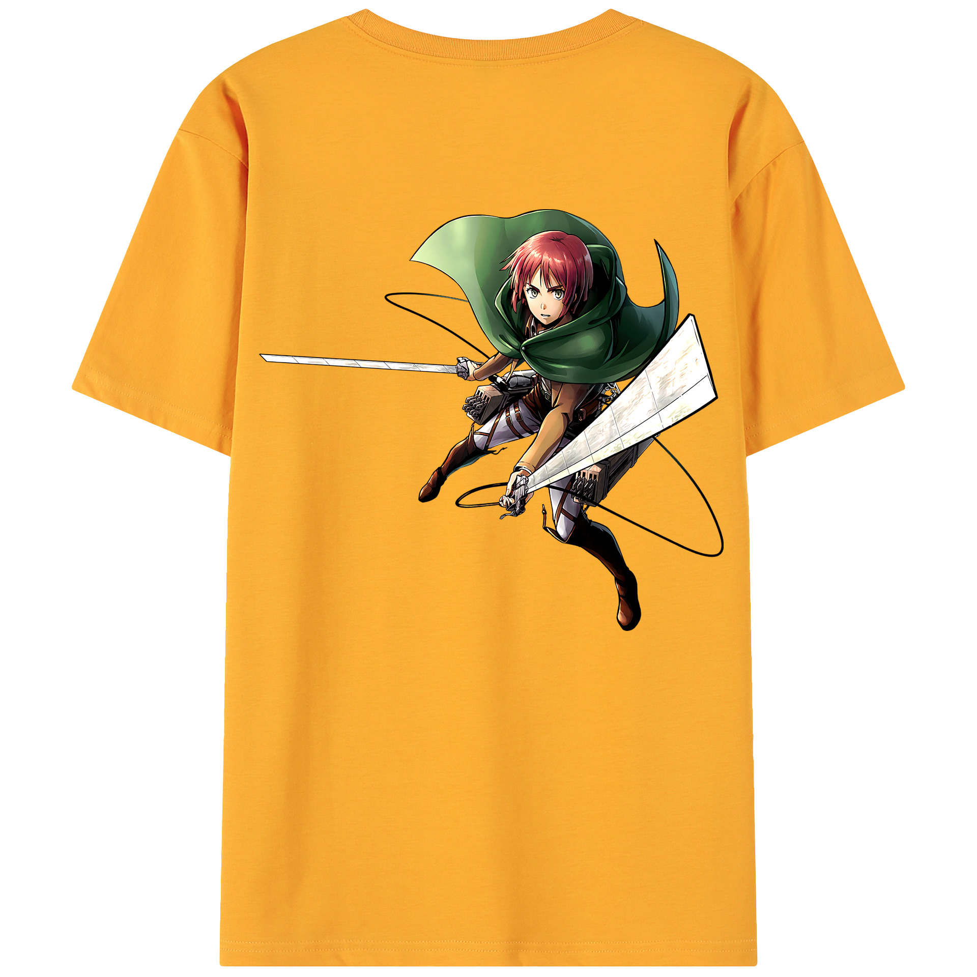 （画像用） 進撃の巨人 Attack on Titan 綿100％ メンズ半袖Tシャツ（バックプリント） 通気性