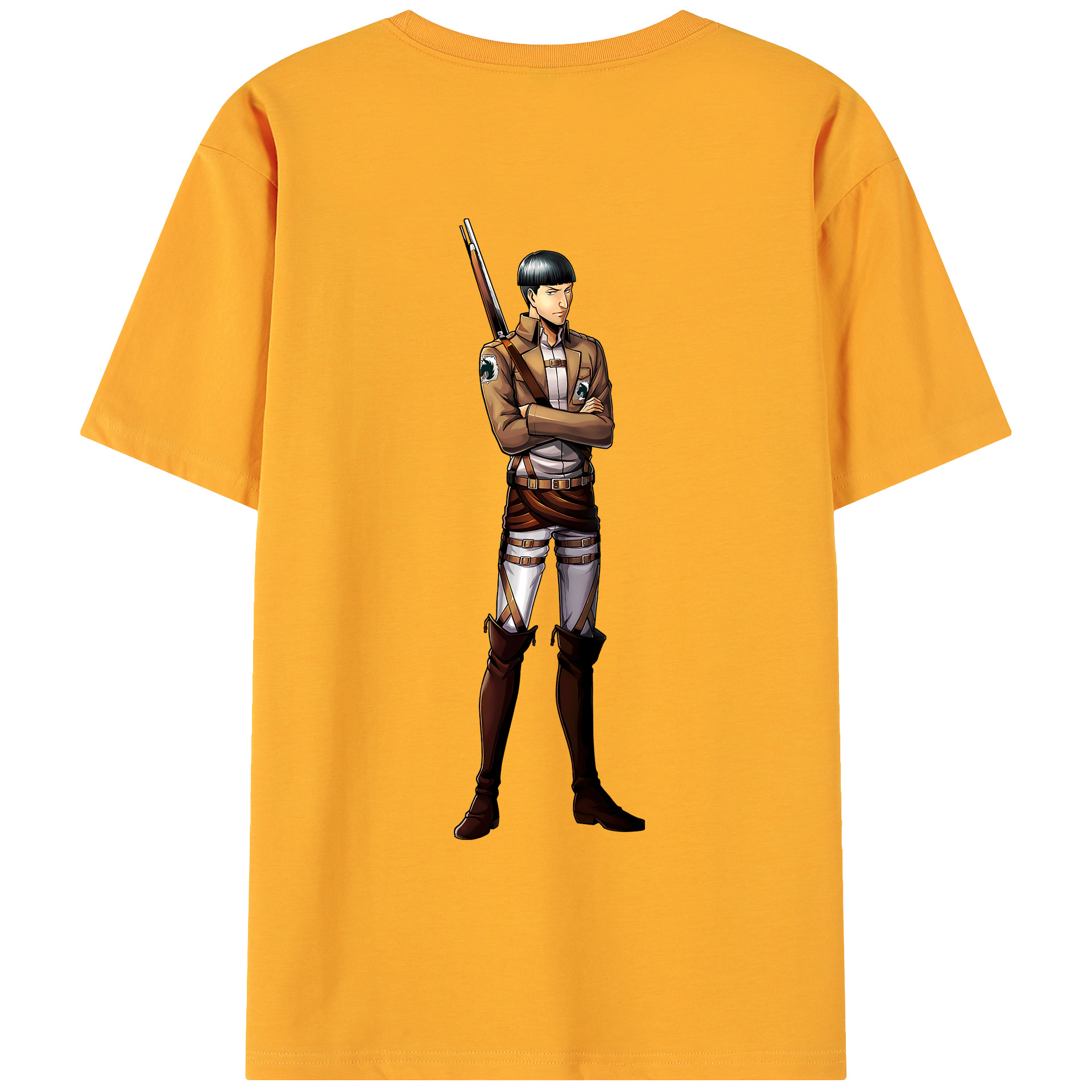 （画像用） 進撃の巨人 Attack on Titan 綿100％ メンズ半袖Tシャツ（バックプリント） 通気性