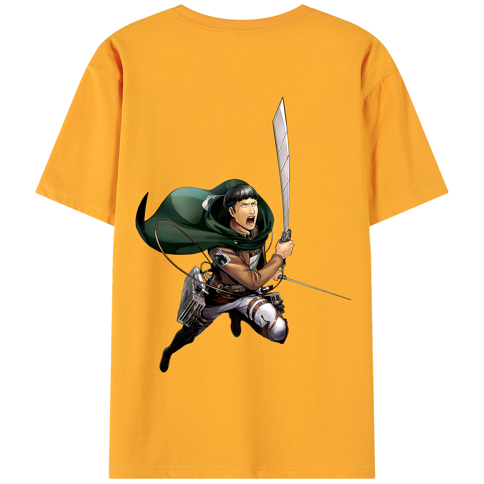 （画像用） 進撃の巨人 Attack on Titan 綿100％ メンズ半袖Tシャツ（バックプリント） 通気性