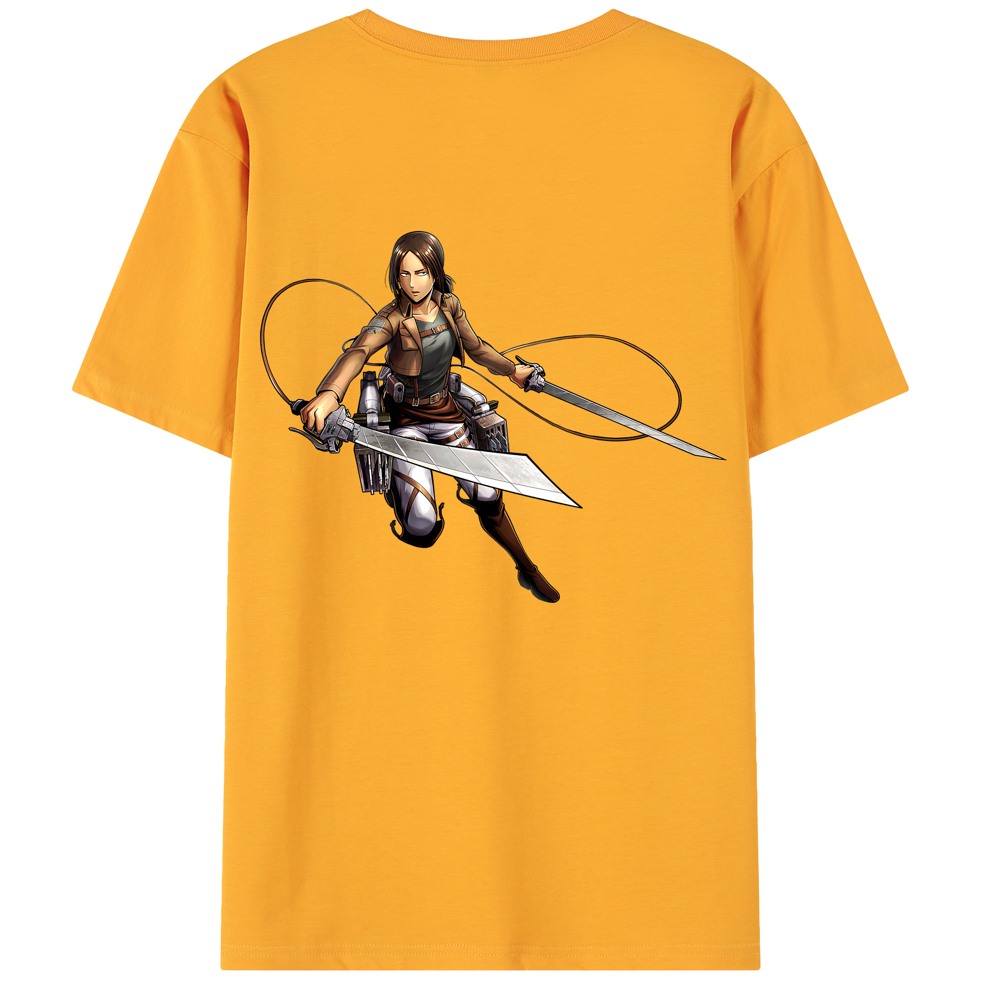 （画像用） 進撃の巨人 Attack on Titan 綿100％ メンズ半袖Tシャツ（バックプリント） 通気性