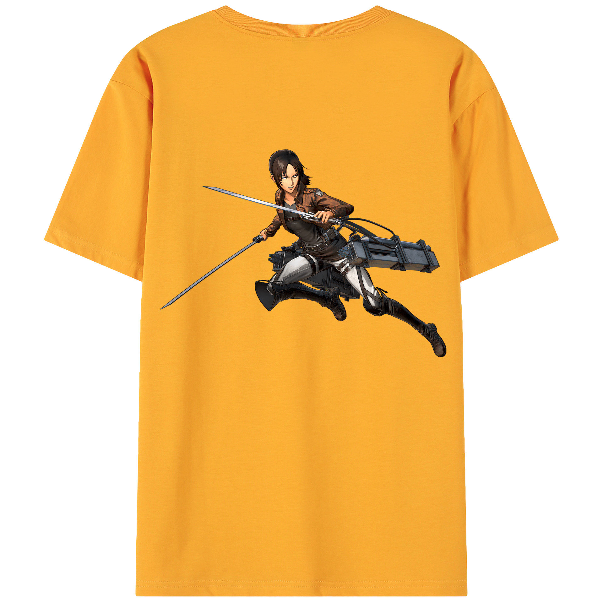 （画像用） 進撃の巨人 Attack on Titan 綿100％ メンズ半袖Tシャツ（バックプリント） 通気性